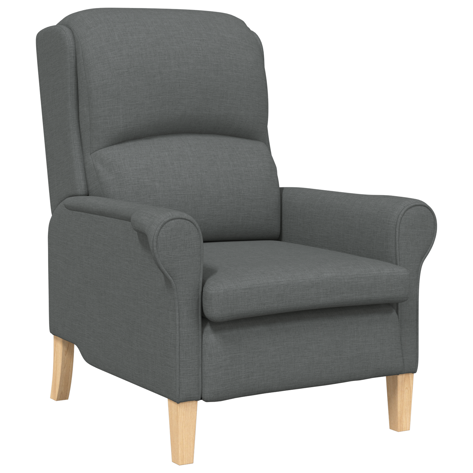 Modern Armchair Dark Grey Fabric, Wood Medium Durable Armchair - Image 2