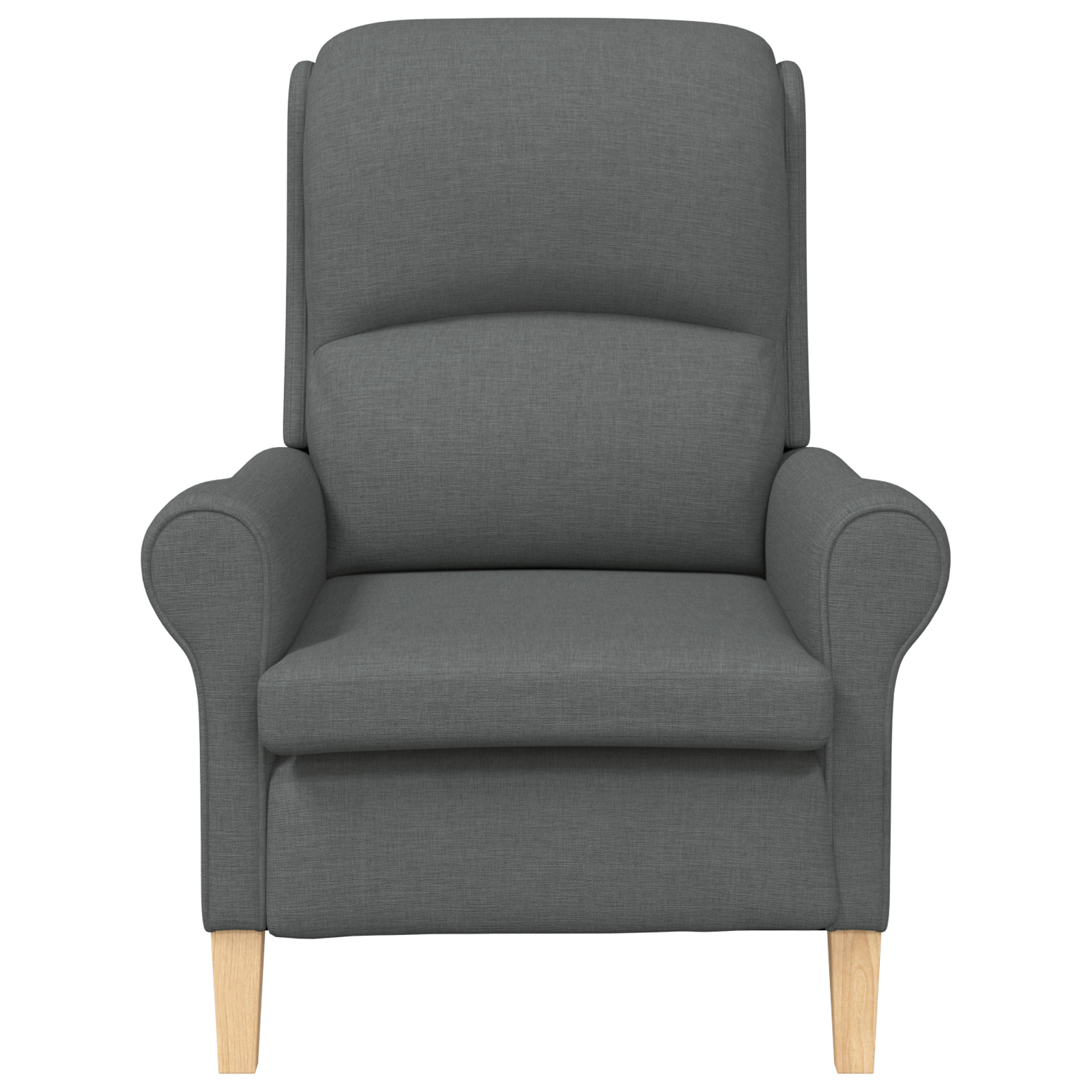 Modern Armchair Dark Grey Fabric, Wood Medium Durable Armchair - Image 4