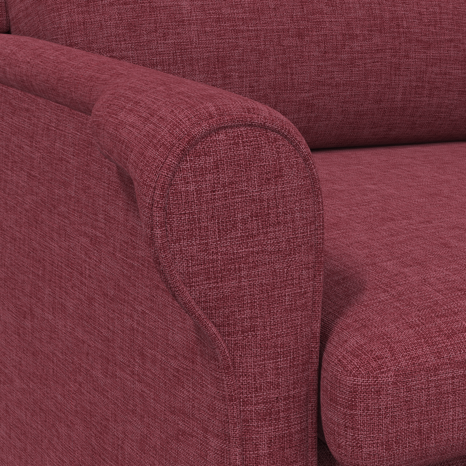 Modern Armchair Wine Red Polyester Fabric with Wooden Frame Medium - Image 8