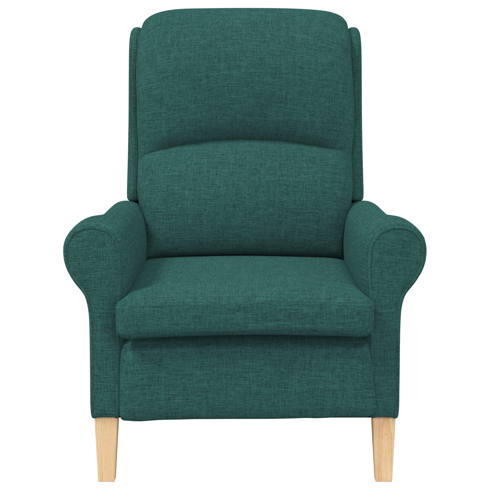 Modern Armchair Dark Green Fabric, Wood Standard Ergonomic - Image 4