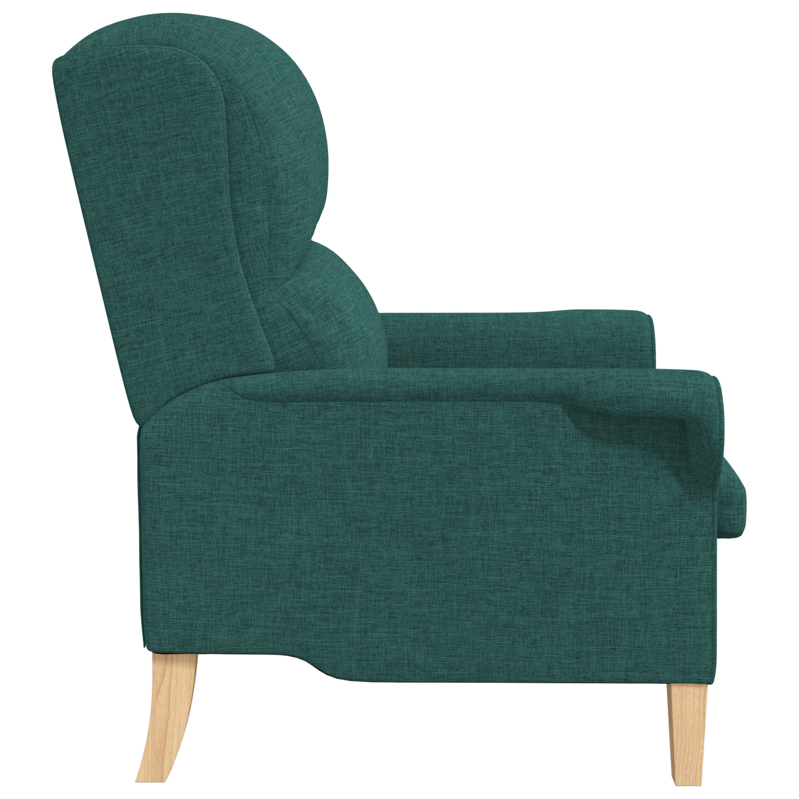 Modern Armchair Dark Green Fabric, Wood Standard Ergonomic - Image 5