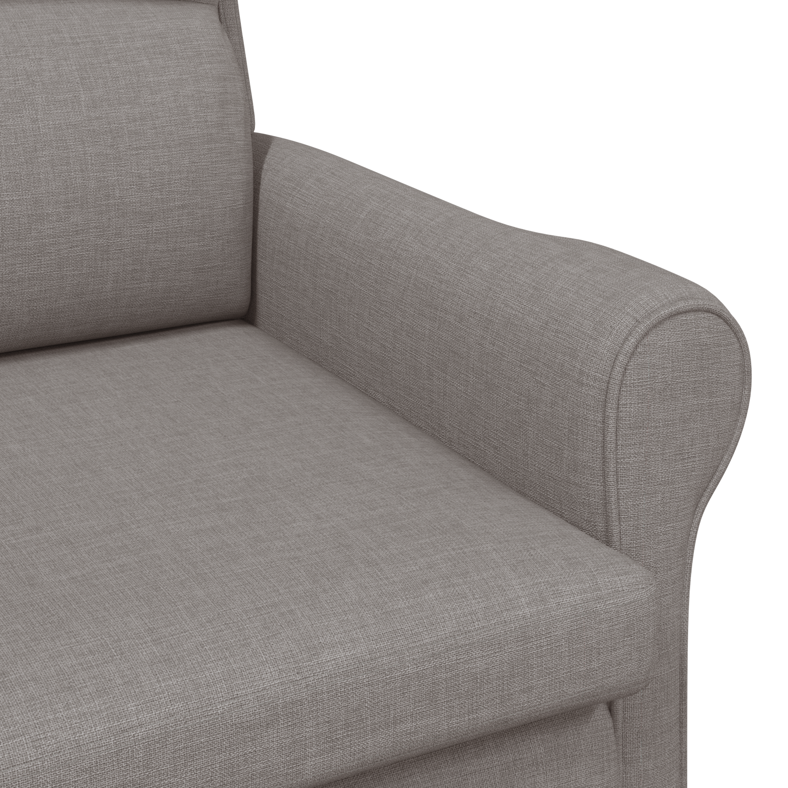 Modern Armchair Taupe Polyester Fabric with Wooden Legs Medium - Image 7