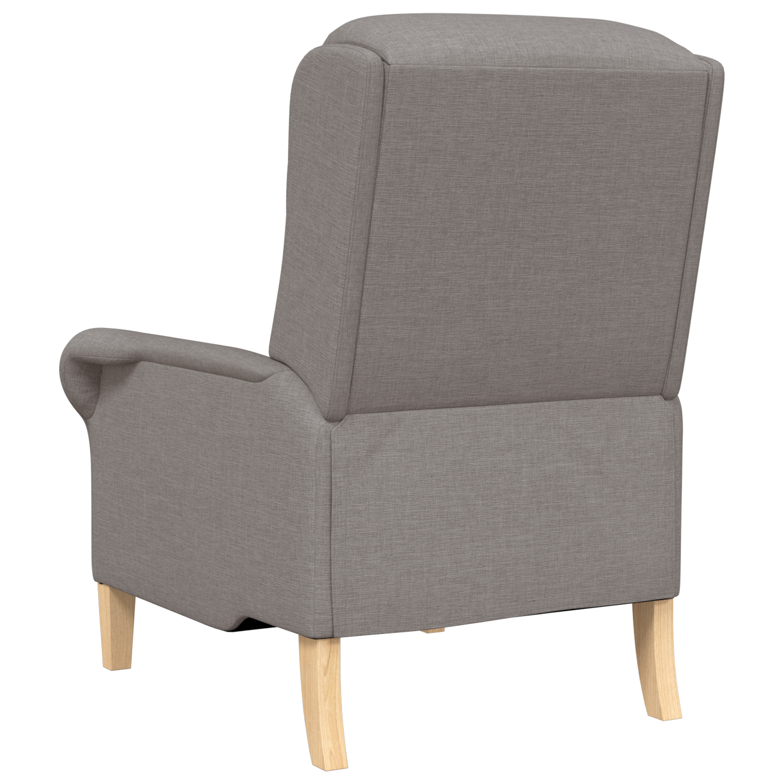 Modern Armchair Taupe Polyester Fabric with Wooden Legs Medium - Image 6