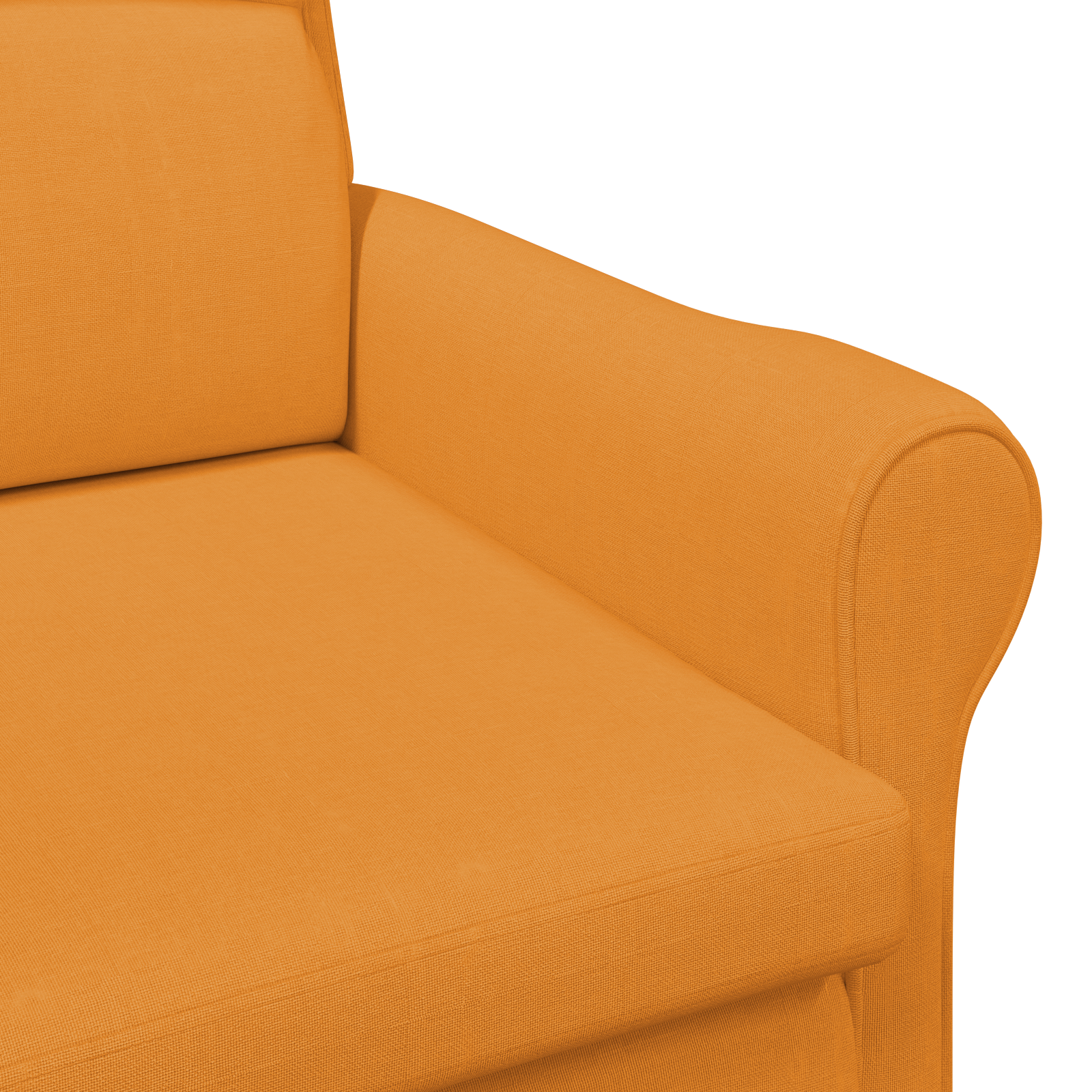 Modern Armchair Dark Yellow Fabric Large Ergonomic - Image 7