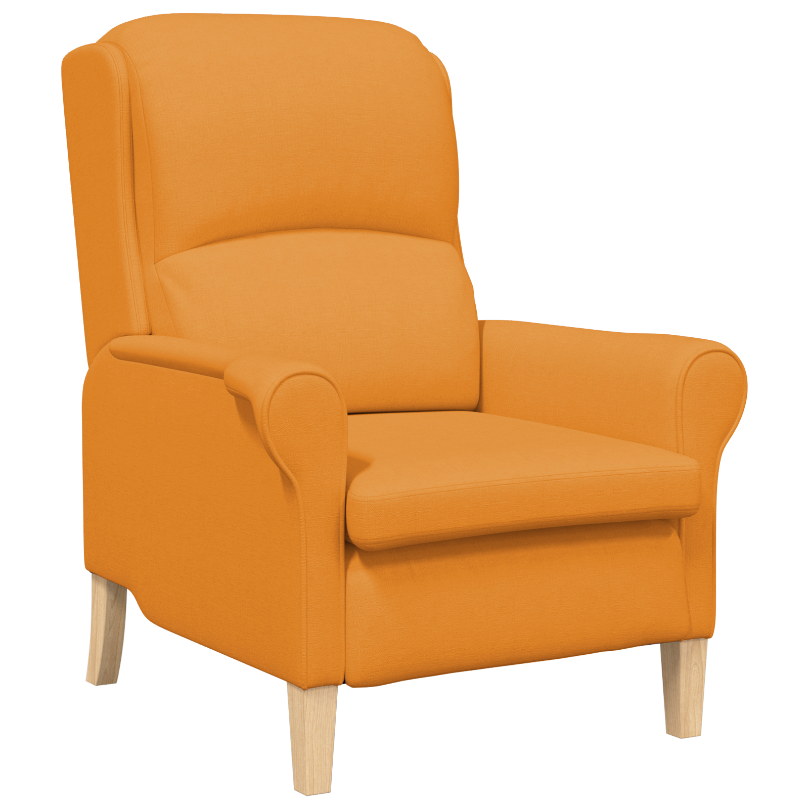 Modern Armchair Dark Yellow Fabric Large Ergonomic - Image 2