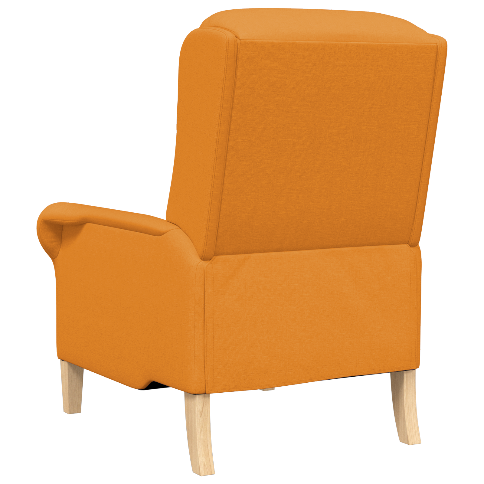 Modern Armchair Dark Yellow Fabric Large Ergonomic - Image 6