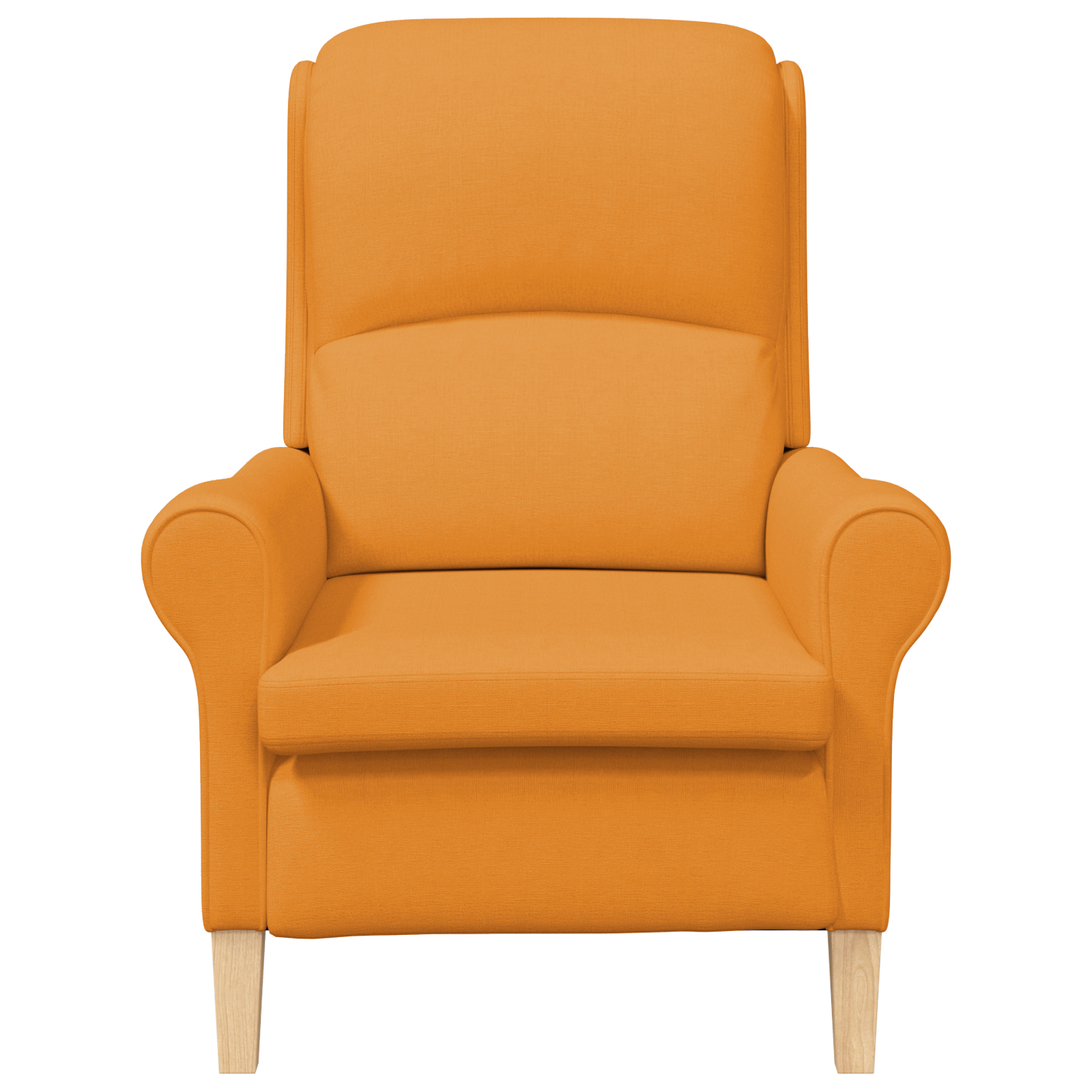 Modern Armchair Dark Yellow Fabric Large Ergonomic - Image 4