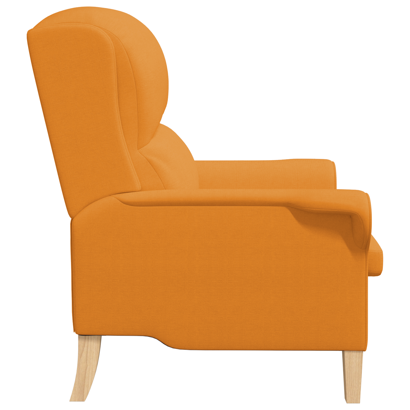 Modern Armchair Dark Yellow Fabric Large Ergonomic - Image 5