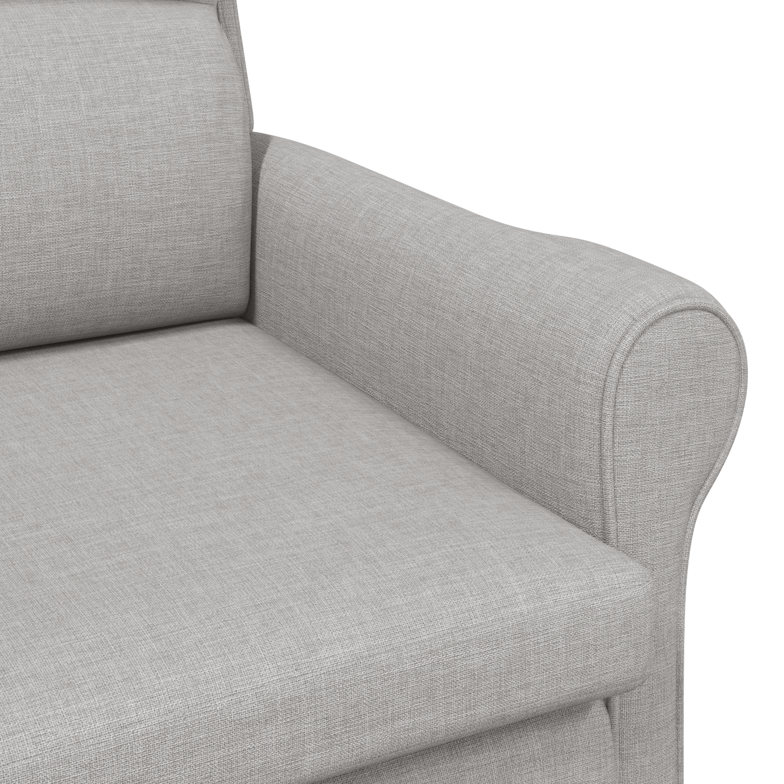 Modern Armchair Cloud Grey Polyester Fabric Medium - Image 7