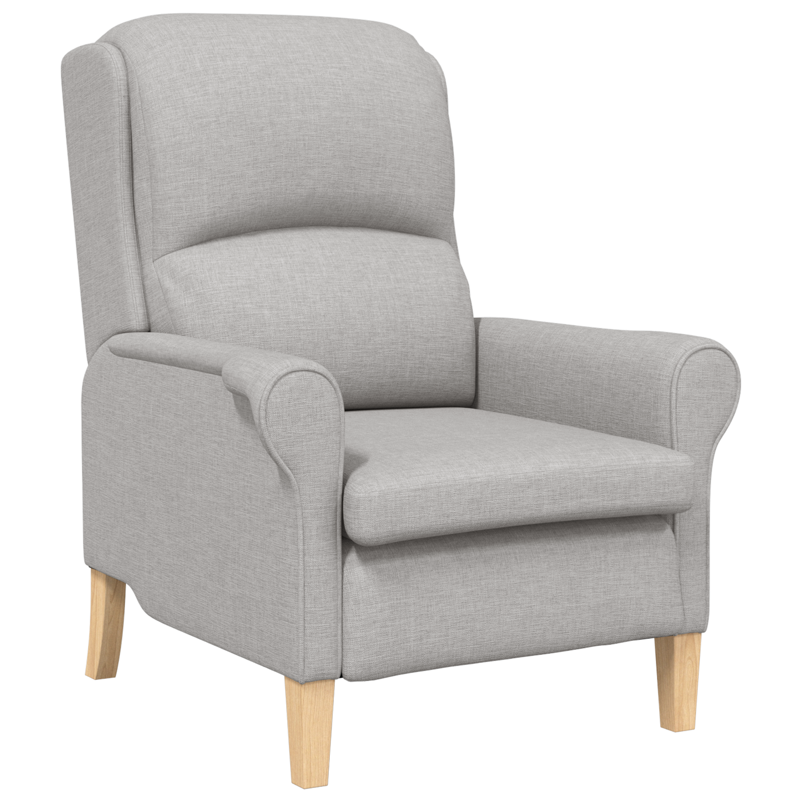 Modern Armchair Cloud Grey Polyester Fabric Medium - Image 2