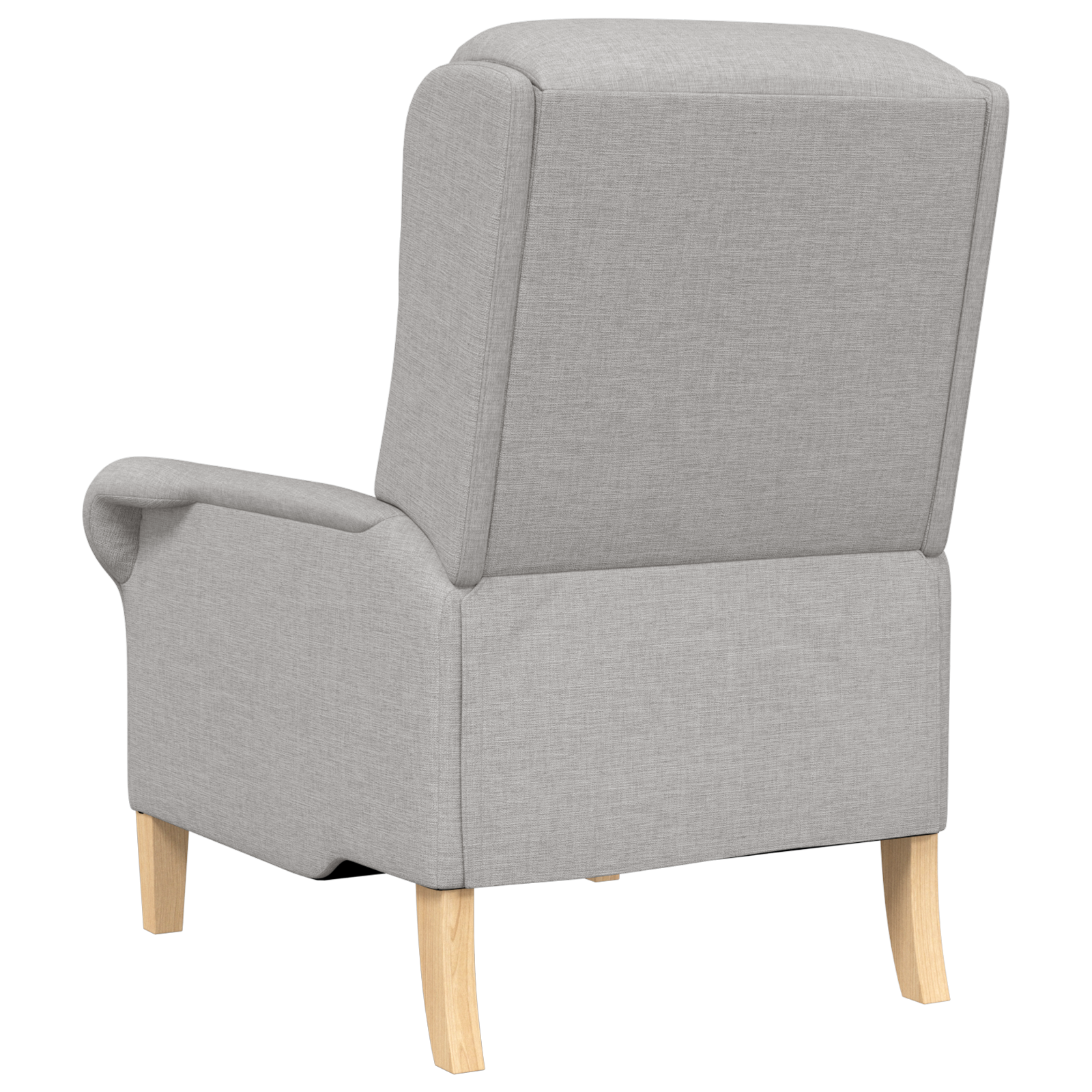 Modern Armchair Cloud Grey Polyester Fabric Medium - Image 6