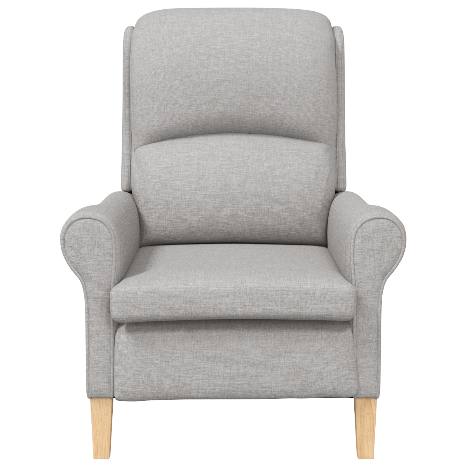 Modern Armchair Cloud Grey Polyester Fabric Medium - Image 4