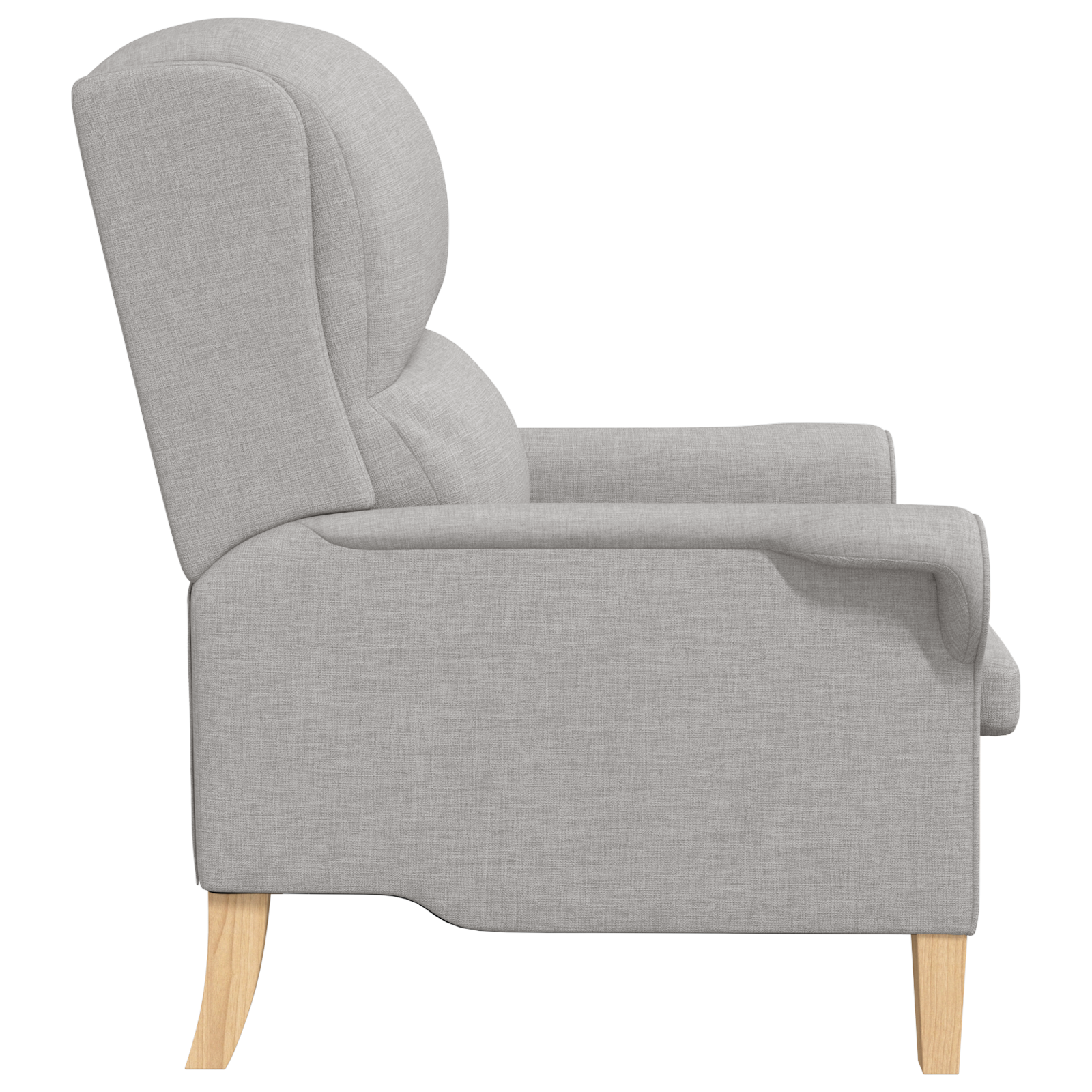 Modern Armchair Cloud Grey Polyester Fabric Medium - Image 5