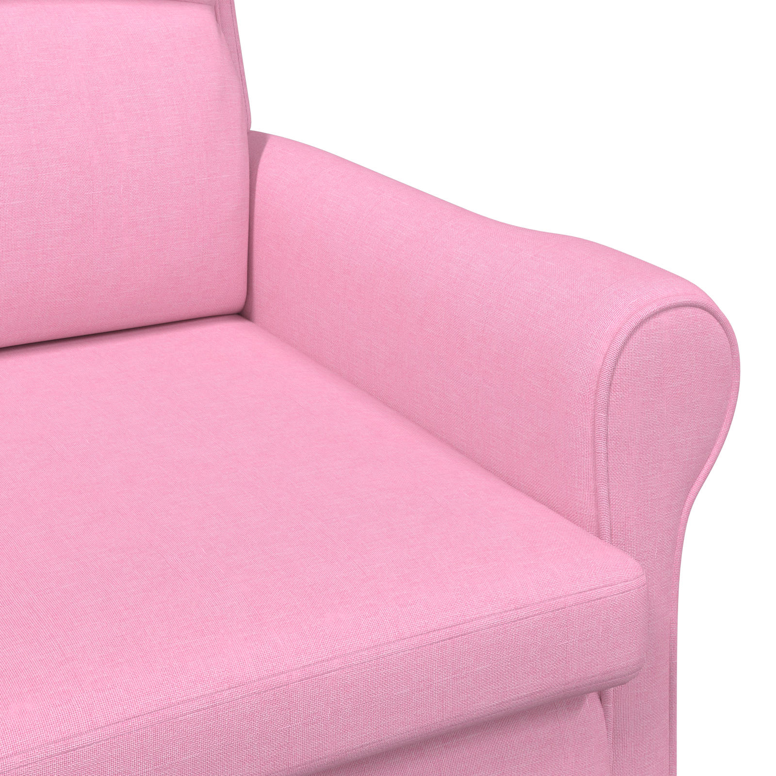 Modern Armchair Pink Polyester fabric, Wood Medium Ergonomic - Image 7