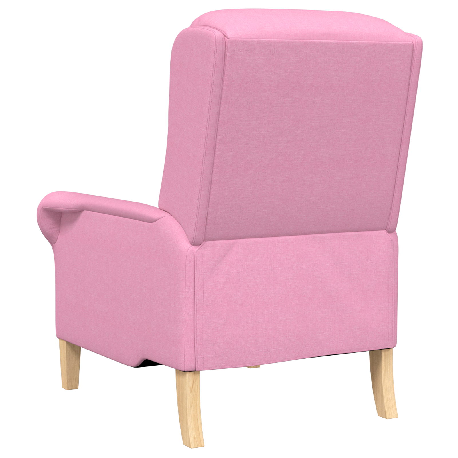 Modern Armchair Pink Polyester fabric, Wood Medium Ergonomic - Image 6