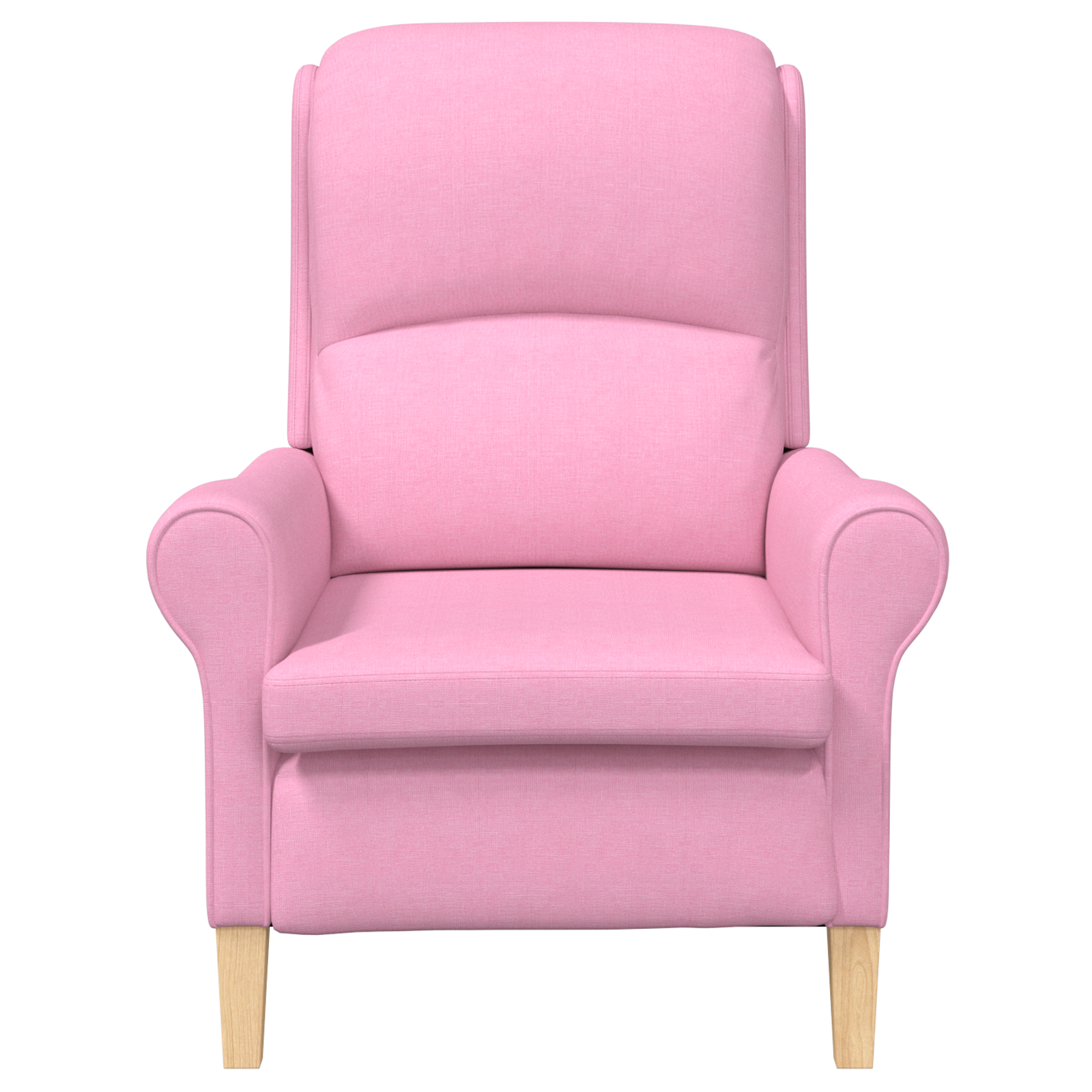 Modern Armchair Pink Polyester fabric, Wood Medium Ergonomic - Image 4