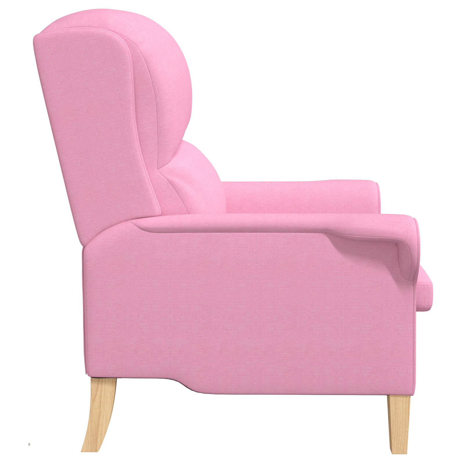Modern Armchair Pink Polyester fabric, Wood Medium Ergonomic - Image 5