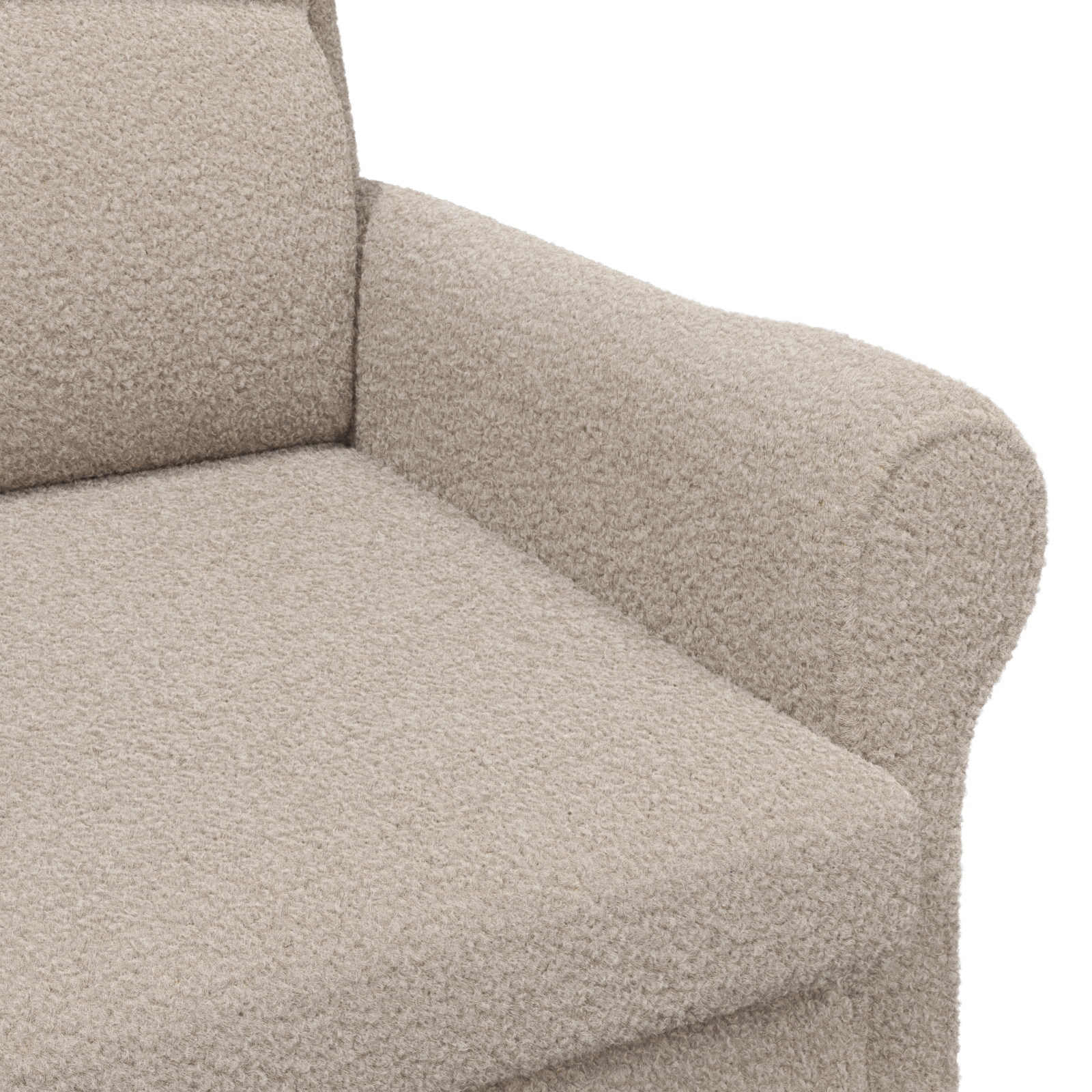 Ergonomic Armchair Light grey Polyester, Wood Standard Ergonomic - Image 7