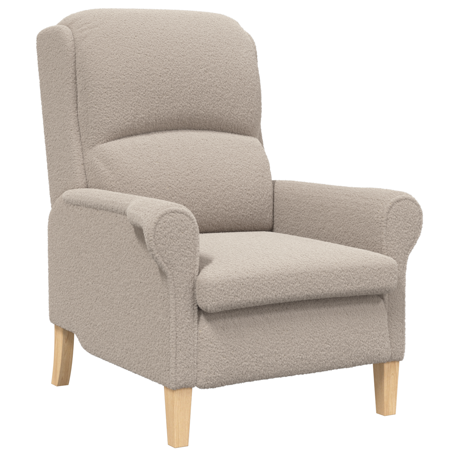 Ergonomic Armchair Light grey Polyester, Wood Standard Ergonomic - Image 2