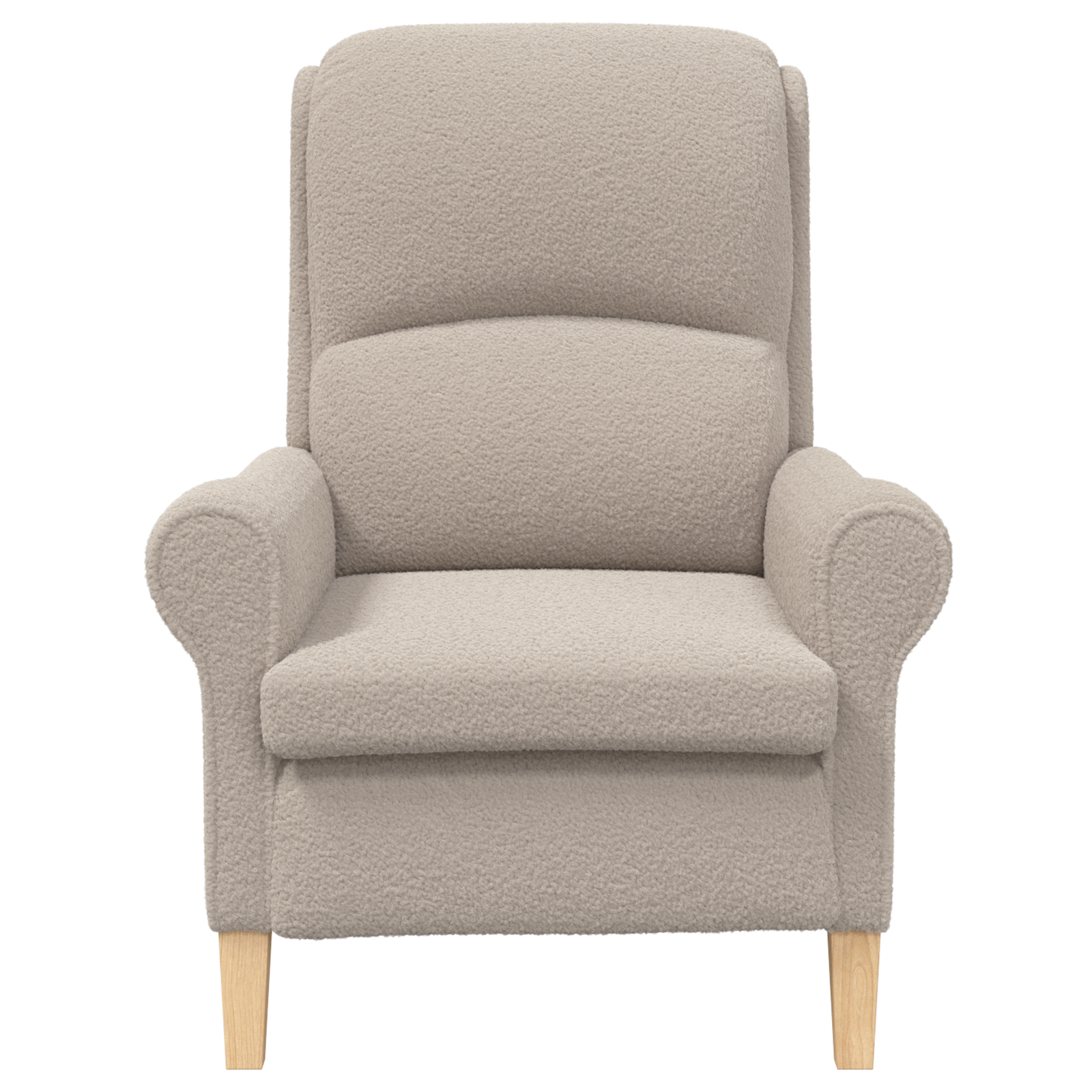 Ergonomic Armchair Light grey Polyester, Wood Standard Ergonomic - Image 4