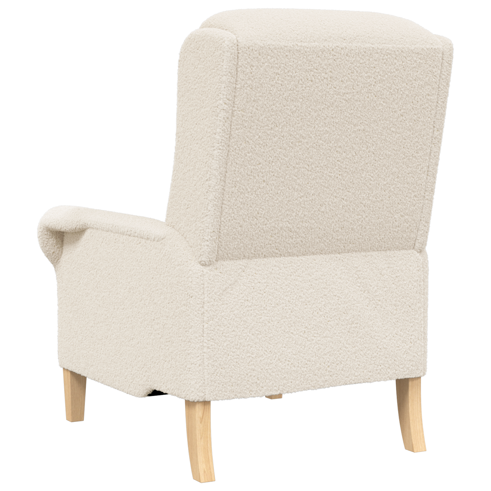 Ergonomic Armchair Cream Fabric, Wood Standard Ergonomic - Image 6