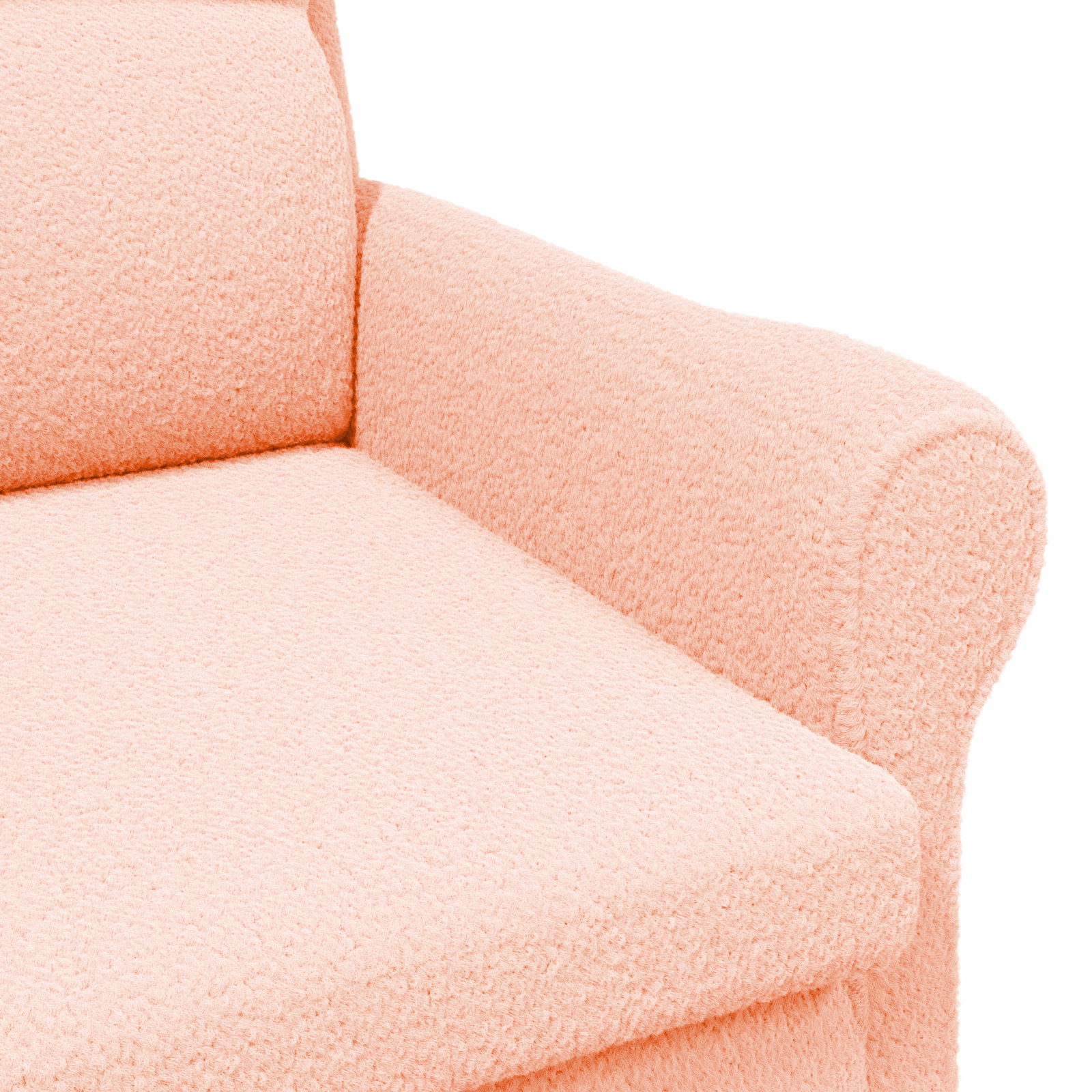 Ergonomic Armchair Pink Fabric, Wood Medium Ergonomic - Image 7