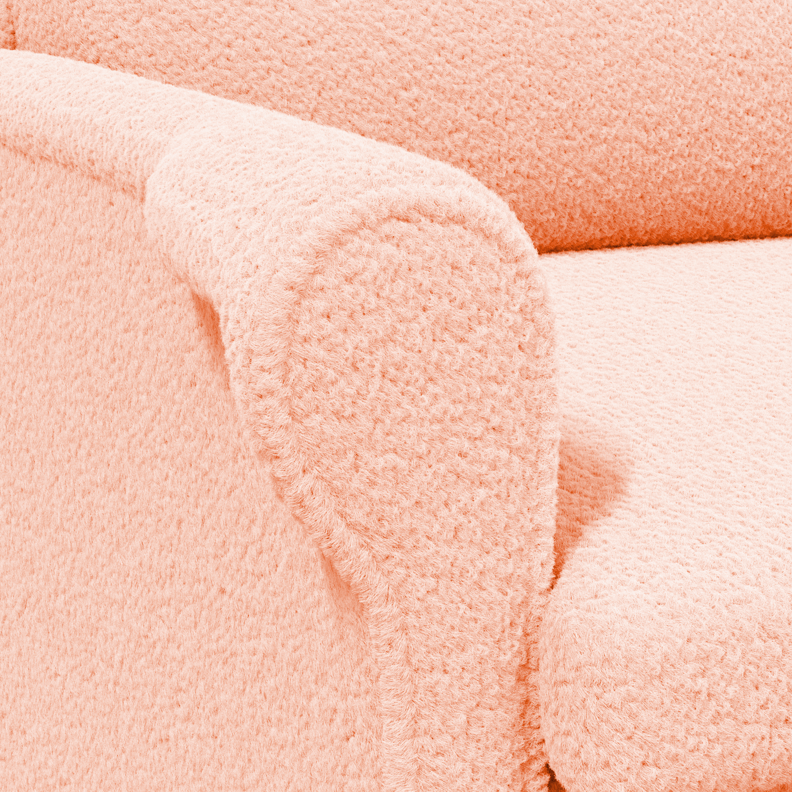 Ergonomic Armchair Pink Fabric, Wood Medium Ergonomic - Image 8