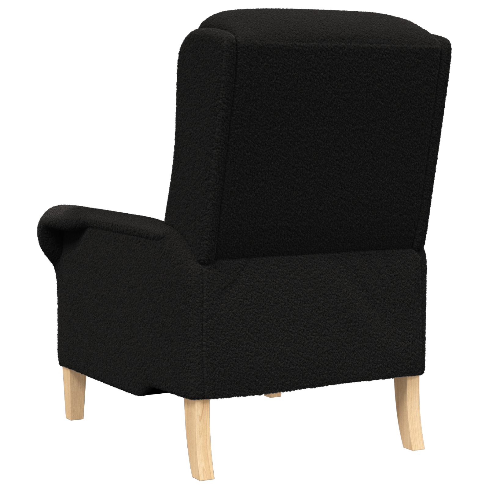 Ergonomic Armchair Black Fabric, Wood Standard Ergonomic - Image 6