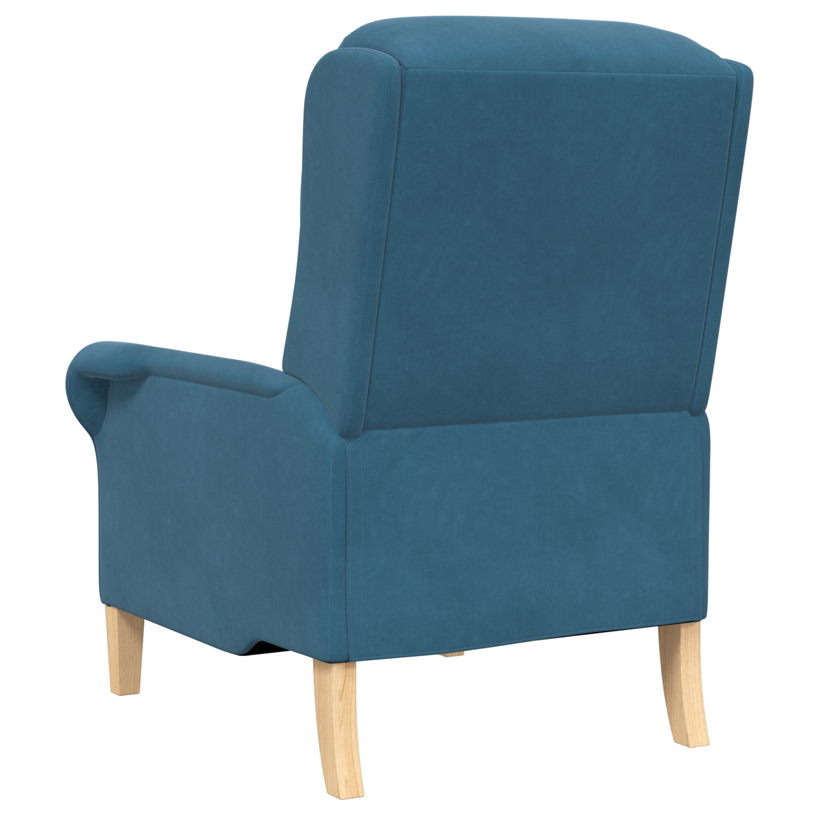 Blue Armchair Blue Fabric, Wood Standard Ergonomic - Image 6