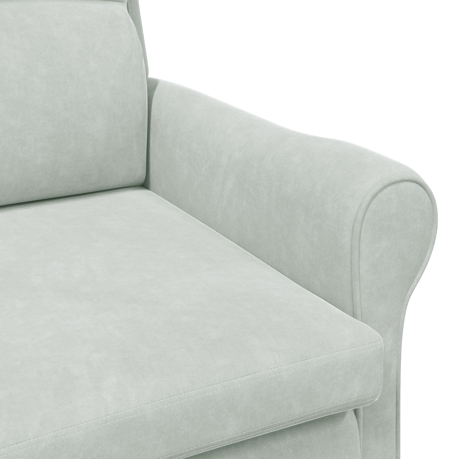 Light Grey Armchair Light grey Fabric cover with wooden legs - Image 7