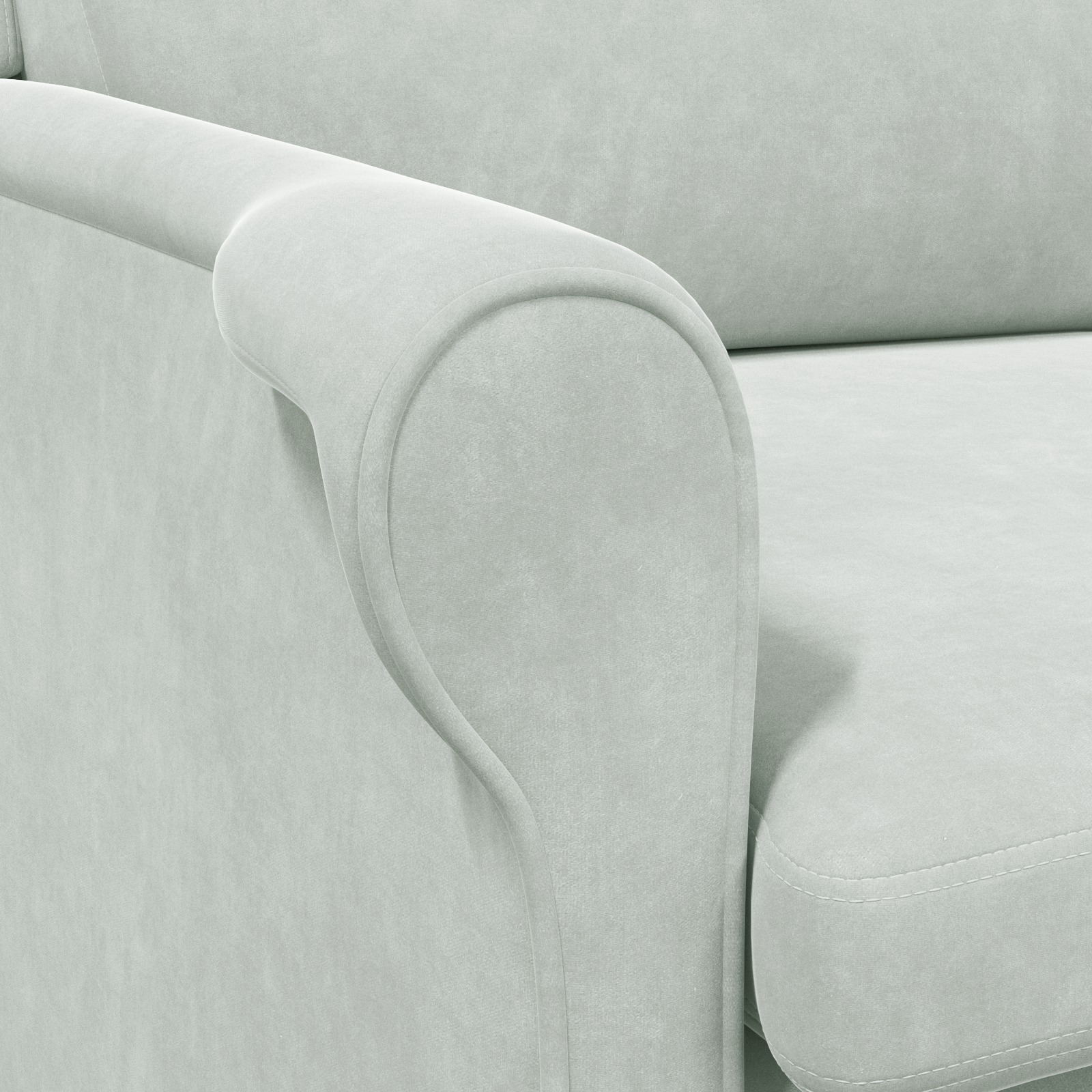 Light Grey Armchair Light grey Fabric cover with wooden legs - Image 8