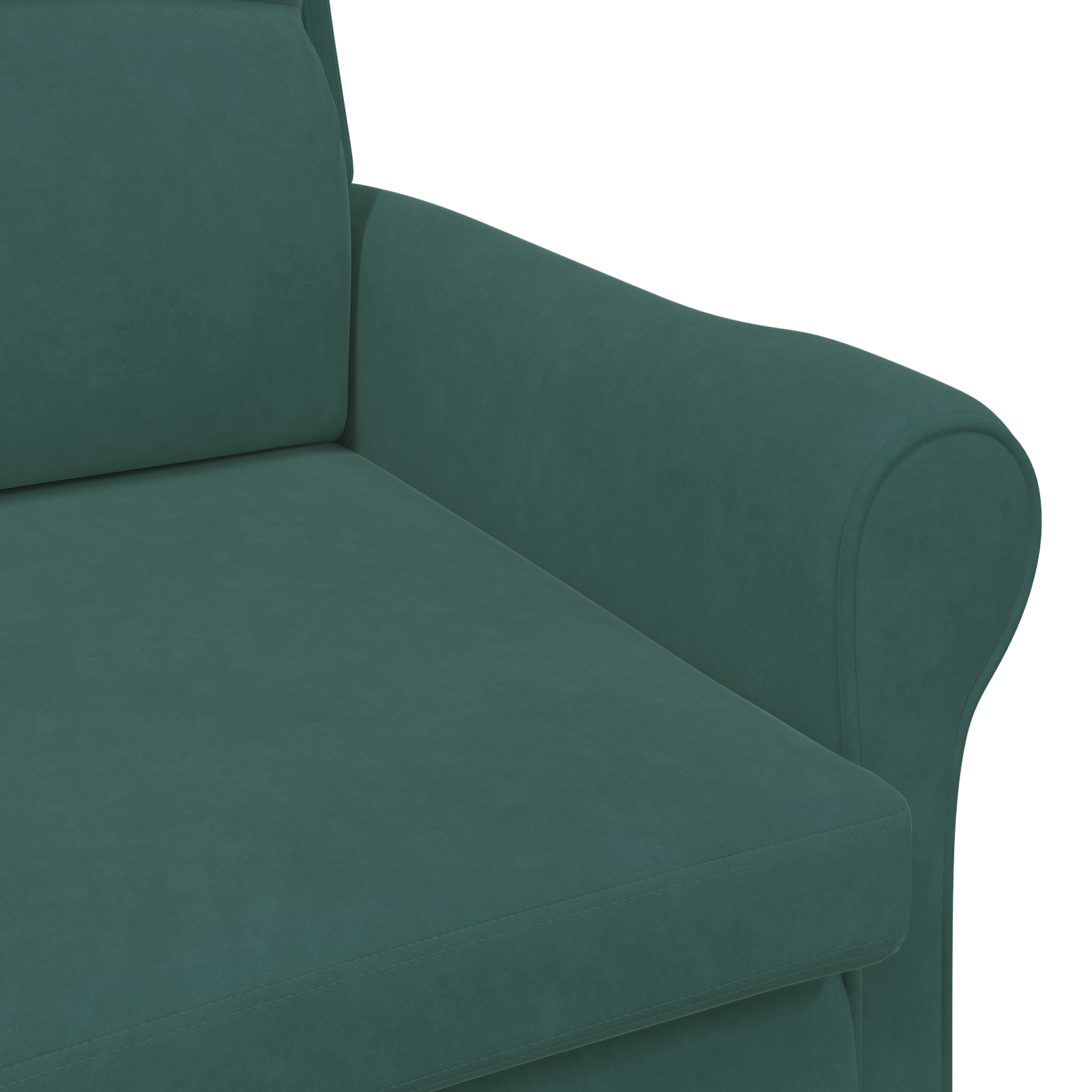 Dark Green Armchair Dark Green Fabric with wooden legs Medium - Image 7