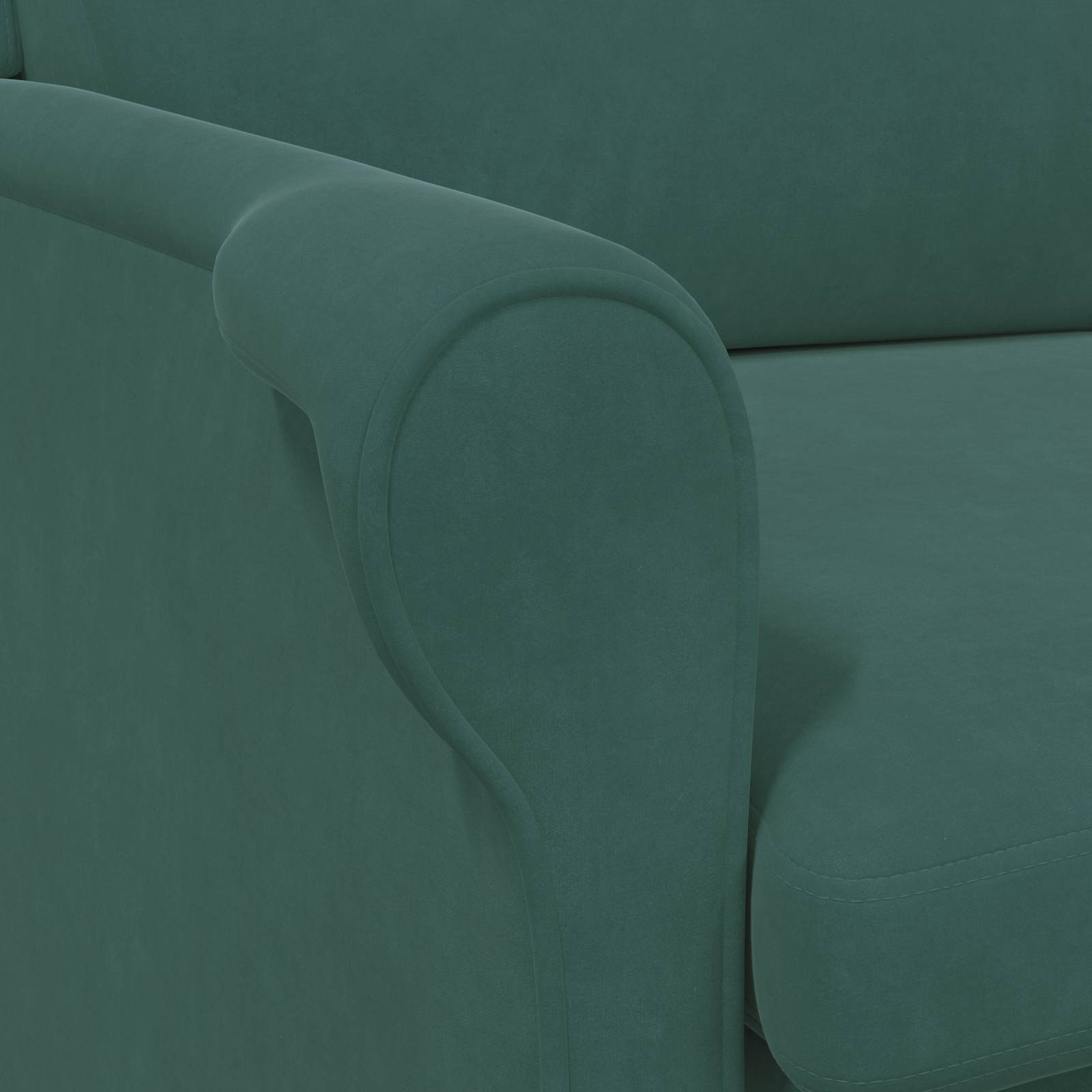 Dark Green Armchair Dark Green Fabric with wooden legs Medium - Image 8
