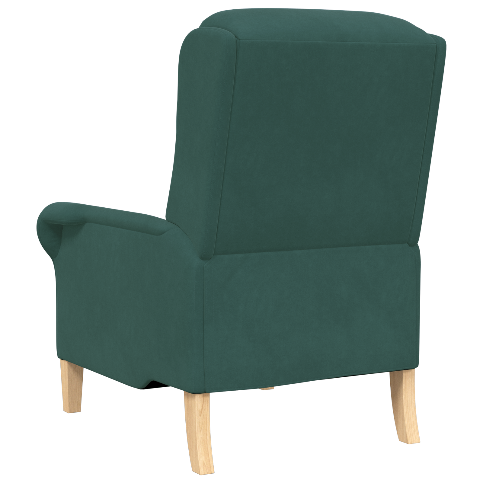 Dark Green Armchair Dark Green Fabric with wooden legs Medium - Image 6