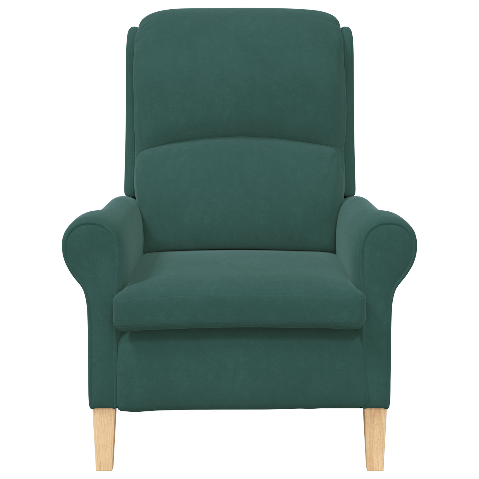 Dark Green Armchair Dark Green Fabric with wooden legs Medium - Image 4