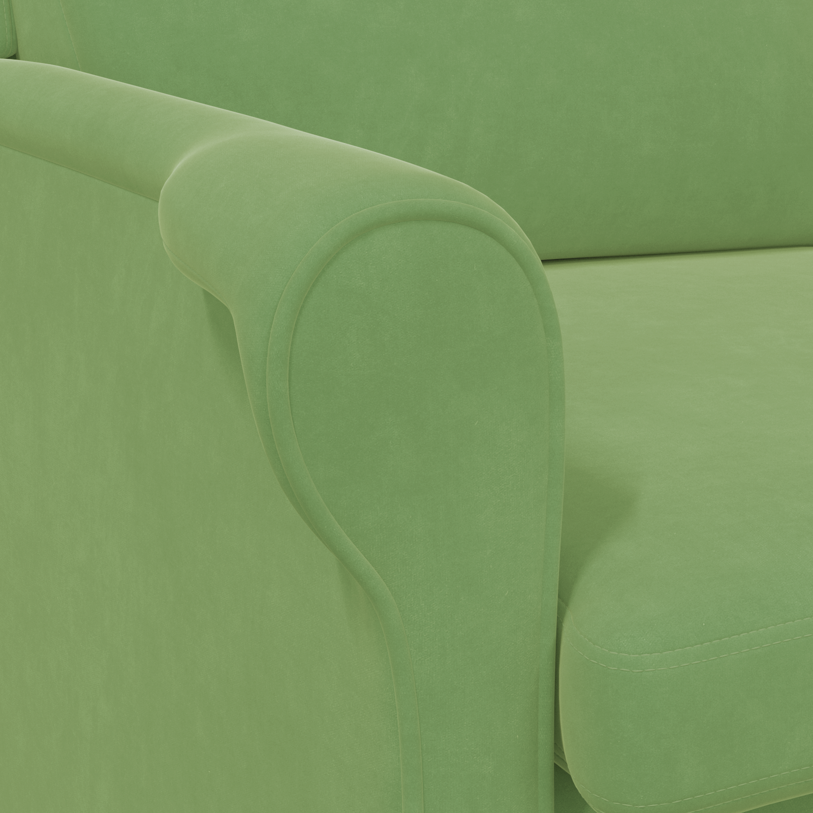 Light Green Armchair Light green Fabric, Wood - Image 8