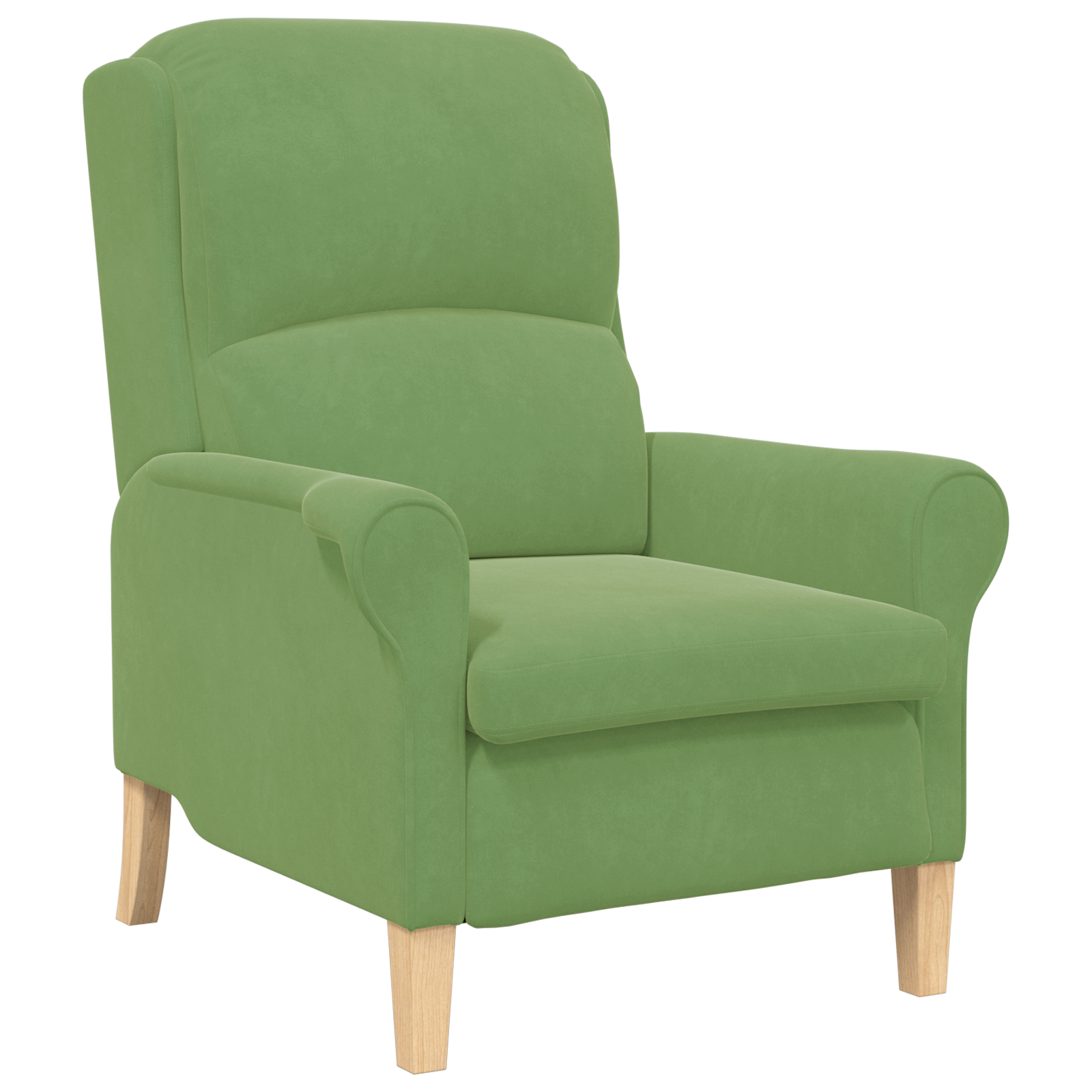 Light Green Armchair Light green Fabric, Wood - Image 2