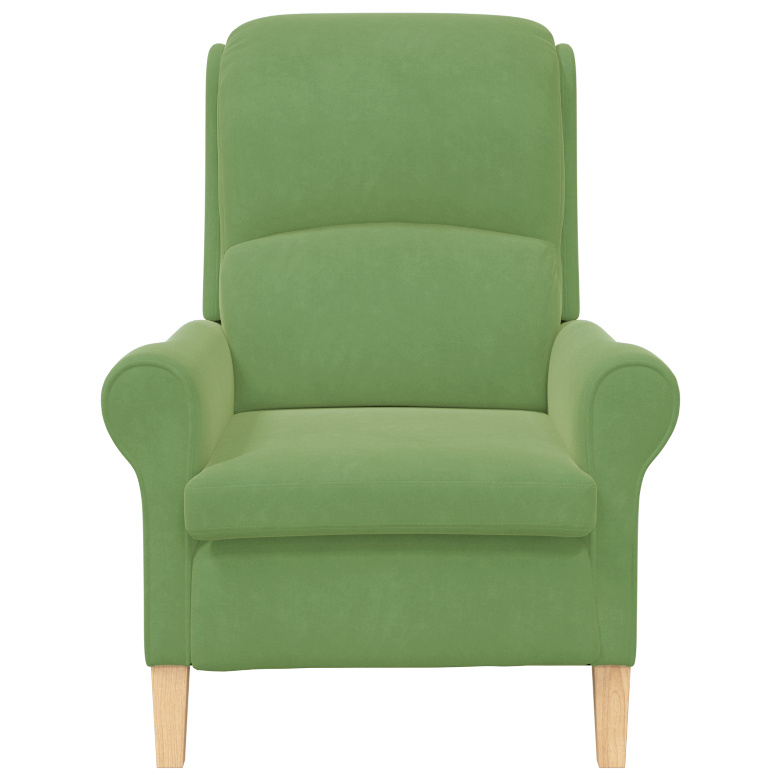 Light Green Armchair Light green Fabric, Wood - Image 4
