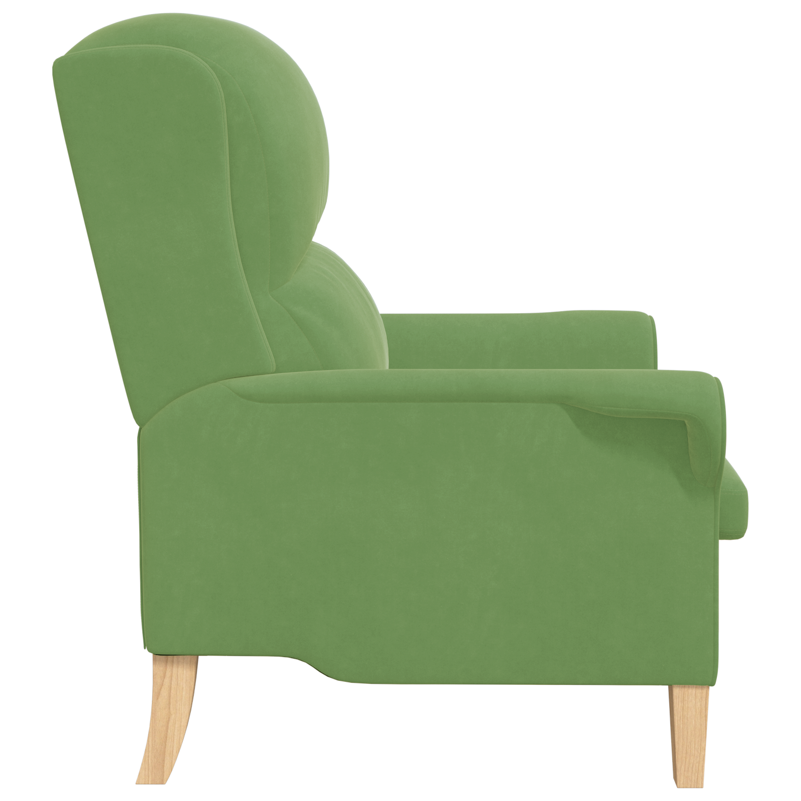 Light Green Armchair Light green Fabric, Wood - Image 5