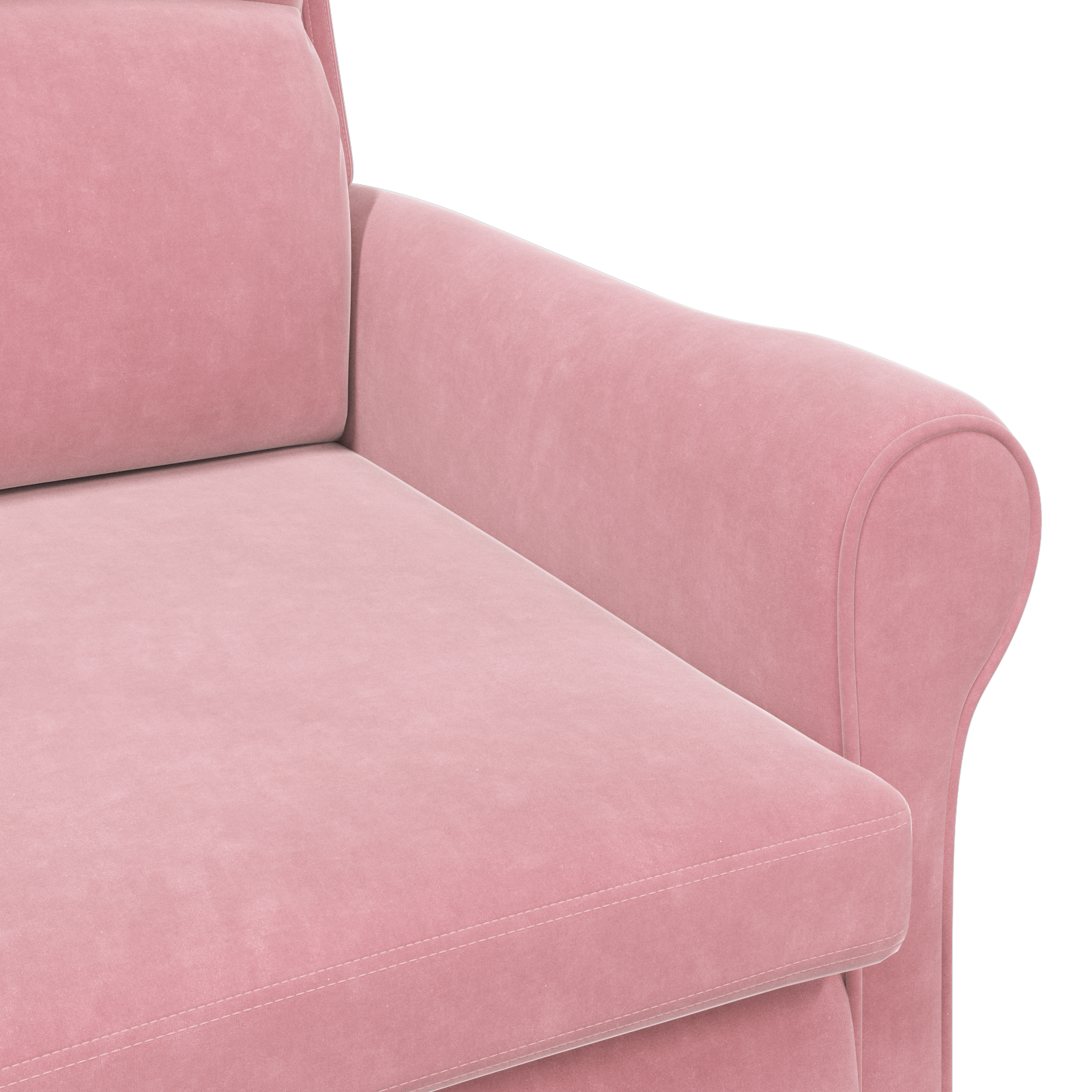 Dusty Pink Armchair Dusty Pink Polyester covering, Wooden frame - Image 7