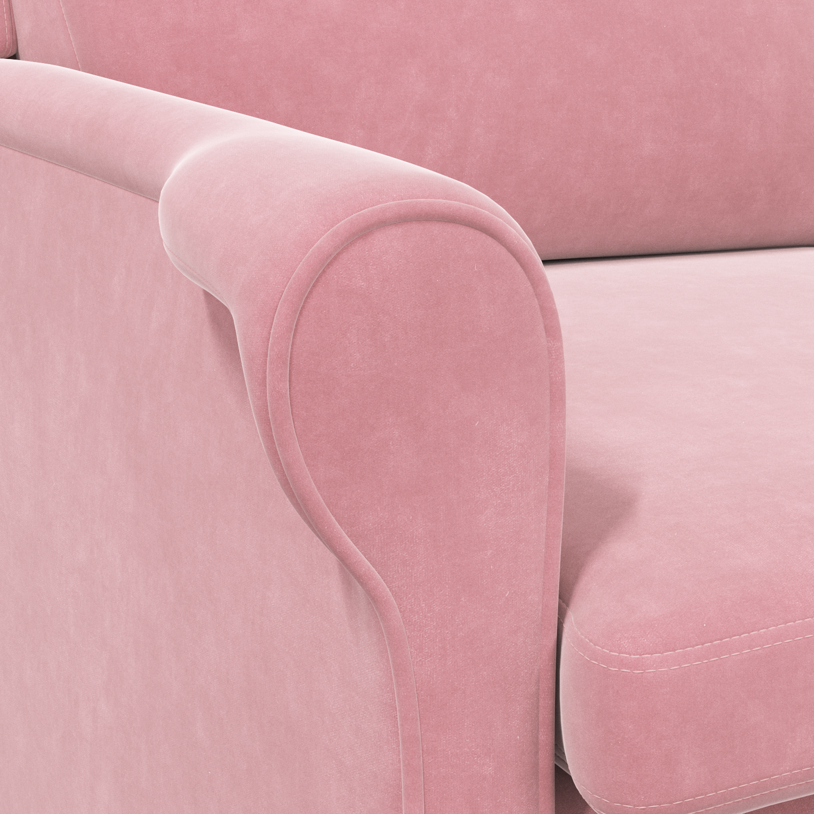 Dusty Pink Armchair Dusty Pink Polyester covering, Wooden frame - Image 8