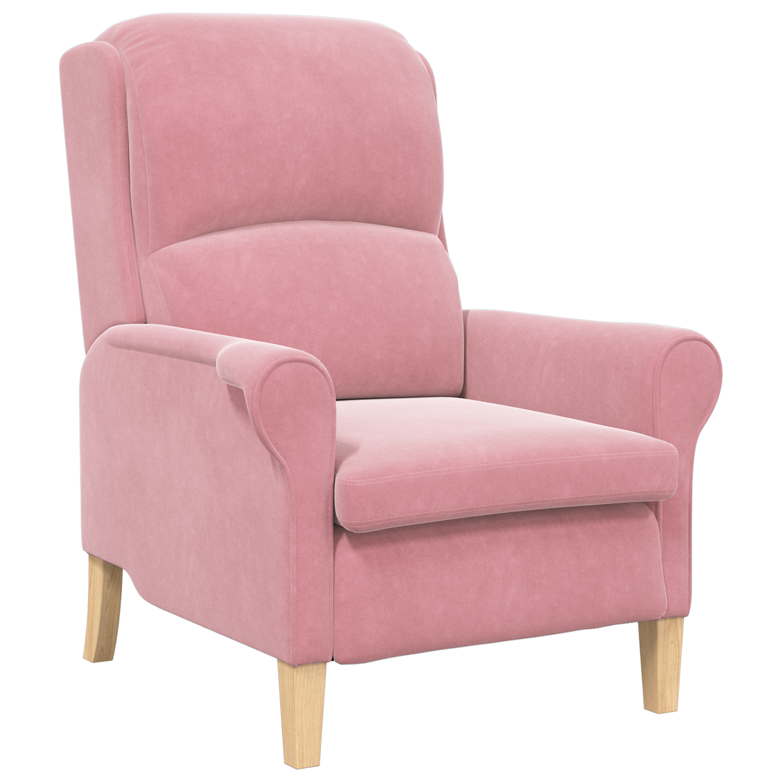 Dusty Pink Armchair Dusty Pink Polyester covering, Wooden frame - Image 2