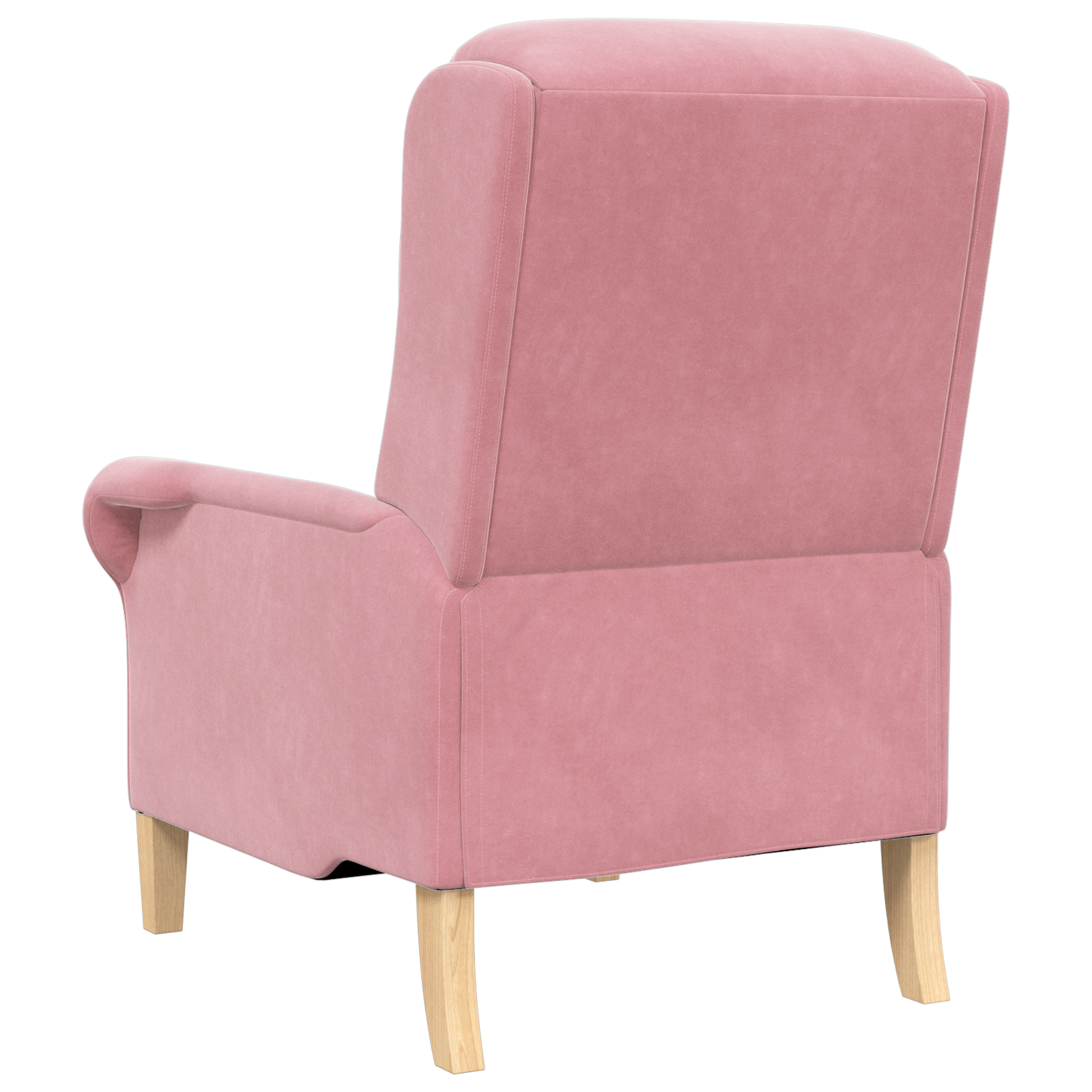 Dusty Pink Armchair Dusty Pink Polyester covering, Wooden frame - Image 6