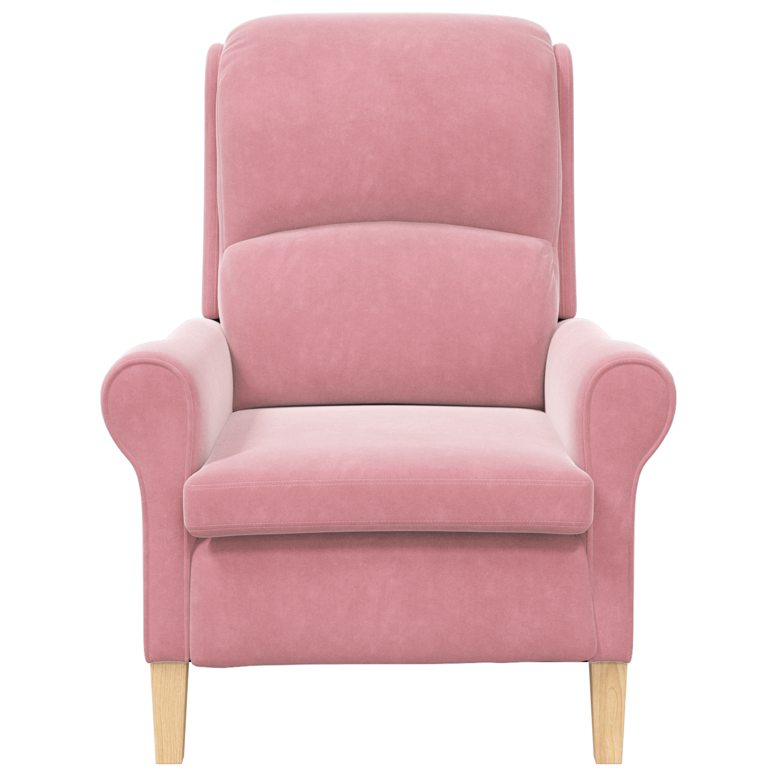Dusty Pink Armchair Dusty Pink Polyester covering, Wooden frame - Image 4