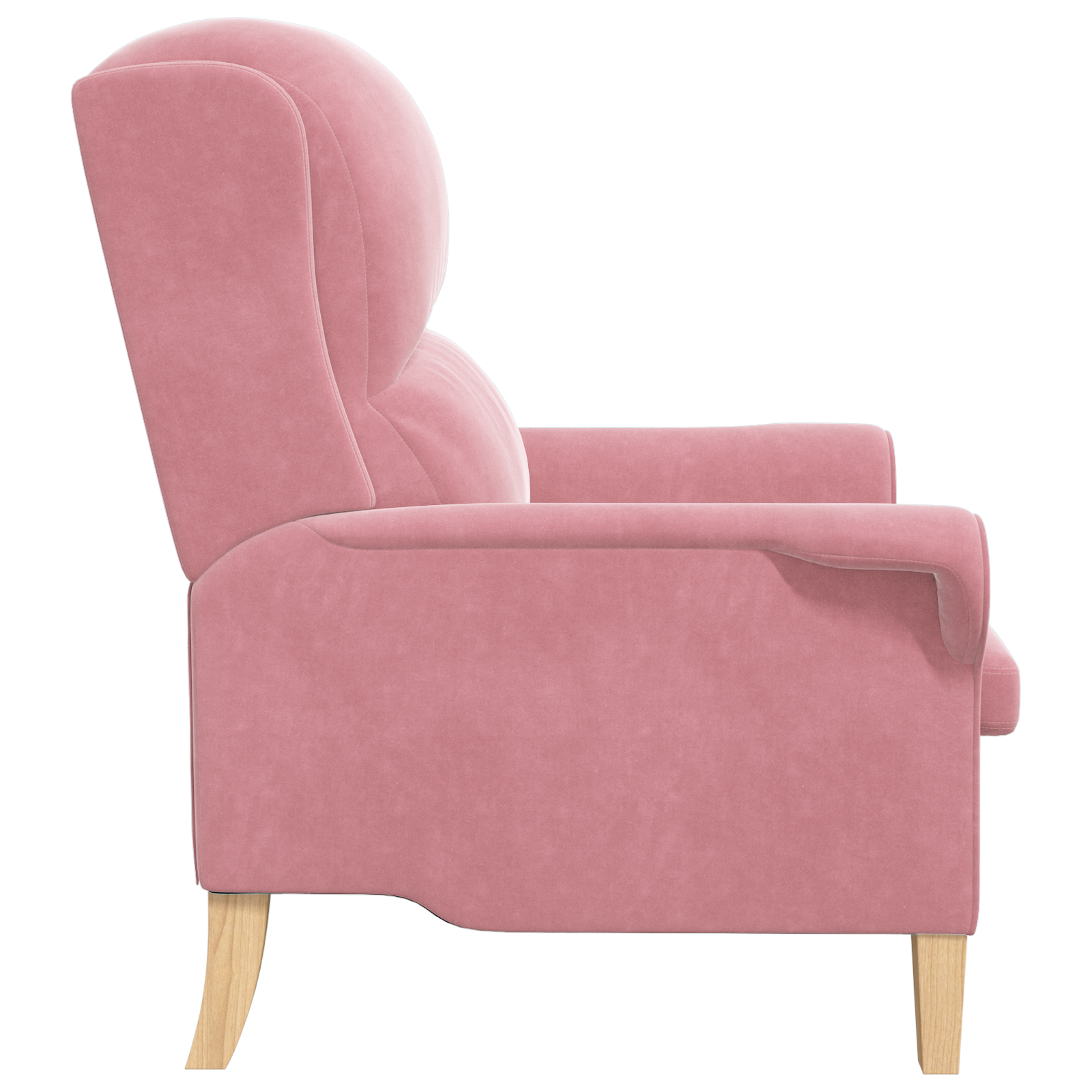 Dusty Pink Armchair Dusty Pink Polyester covering, Wooden frame - Image 5