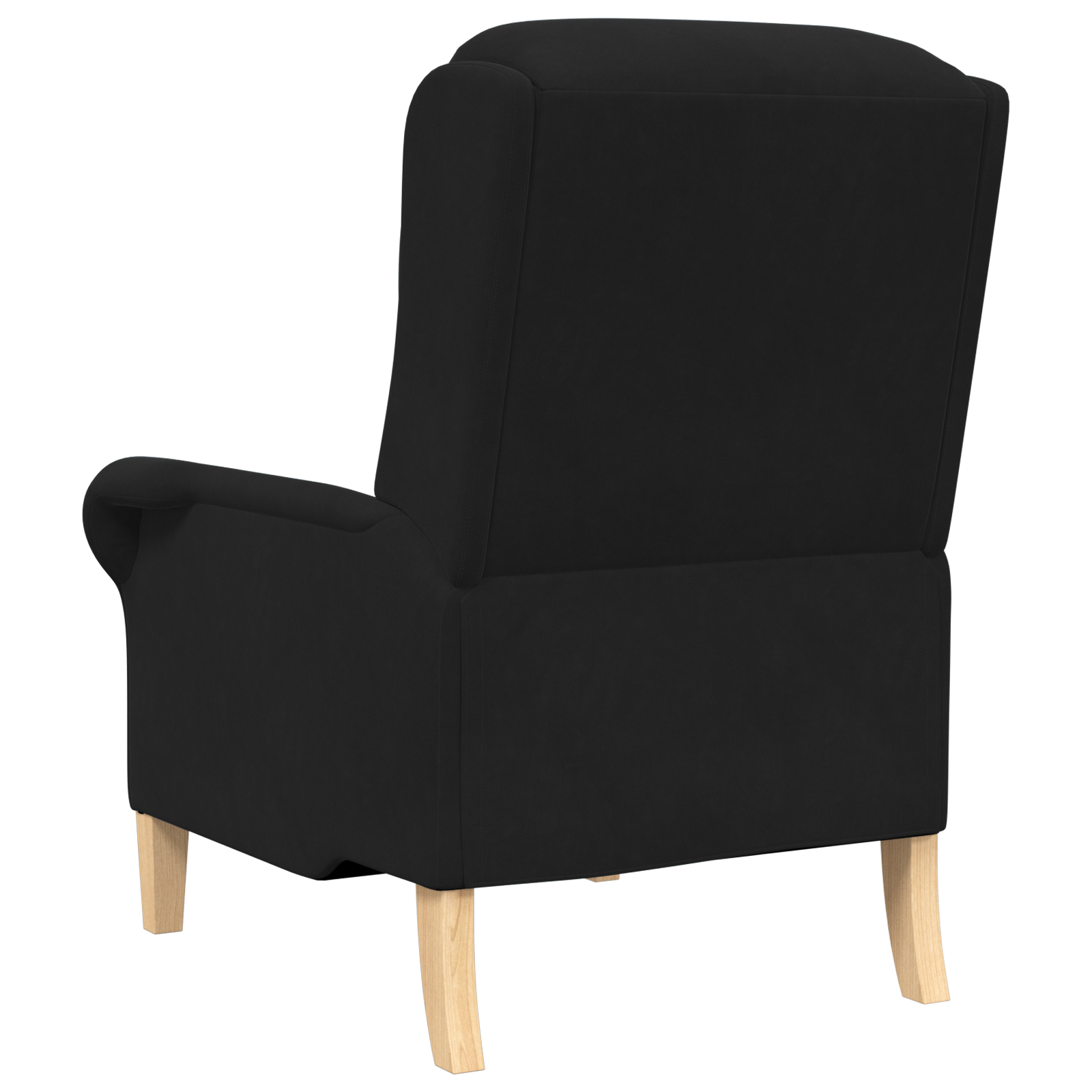 Black Armchair Black Fabric, Wood Standard Ergonomic - Image 6