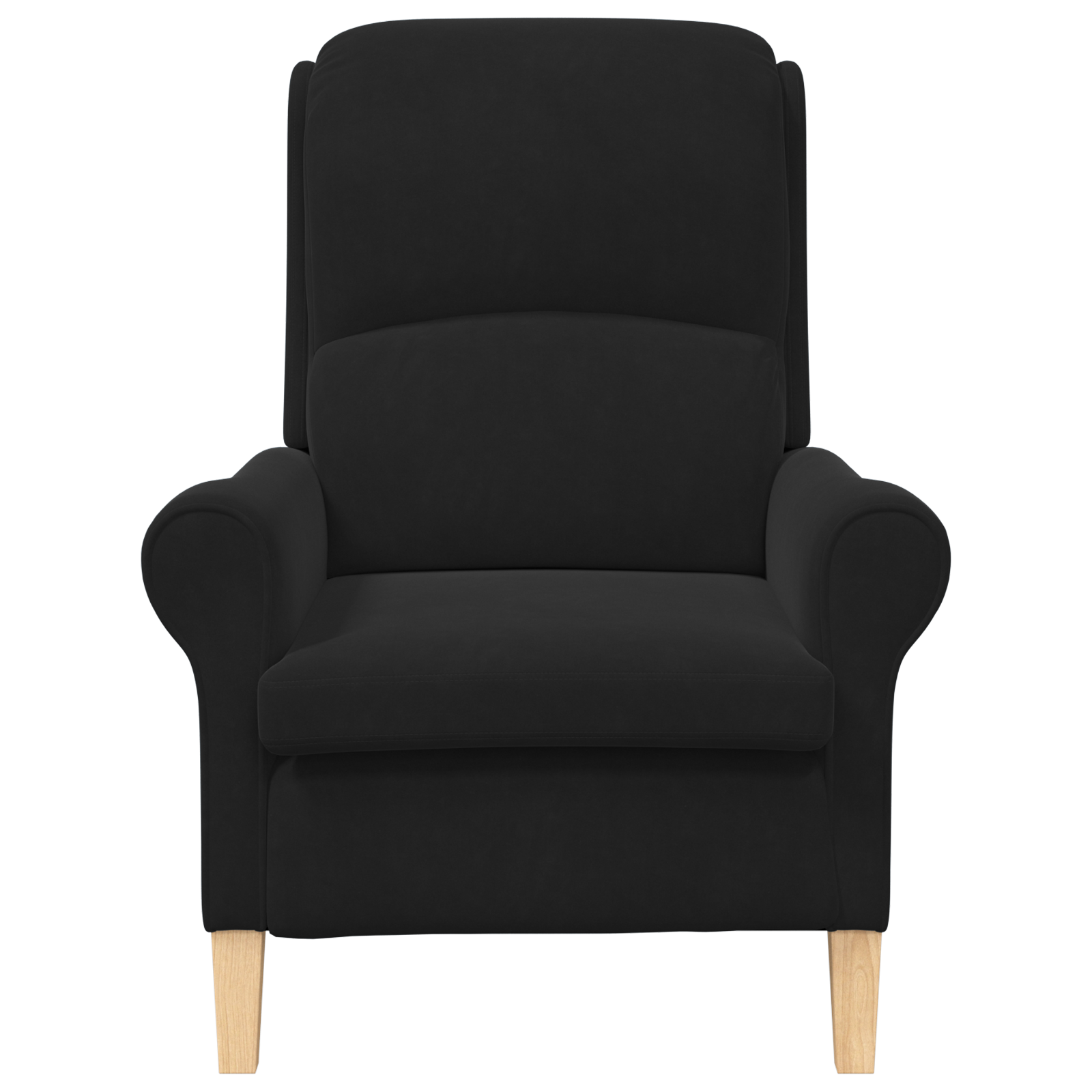Black Armchair Black Fabric, Wood Standard Ergonomic - Image 4