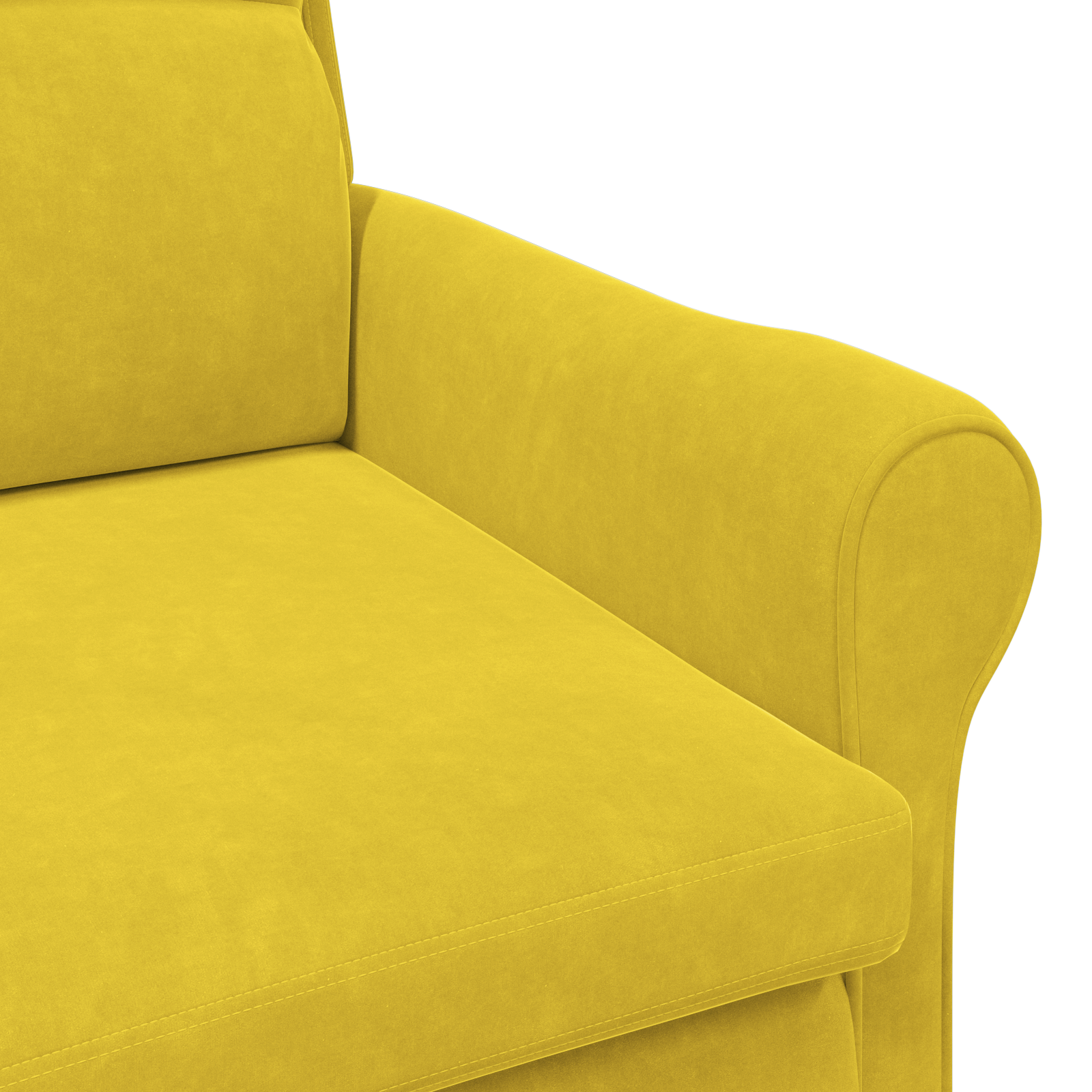 Yellow Armchair Yellow Textile, Wood Standard Yellow Armchair - Image 7