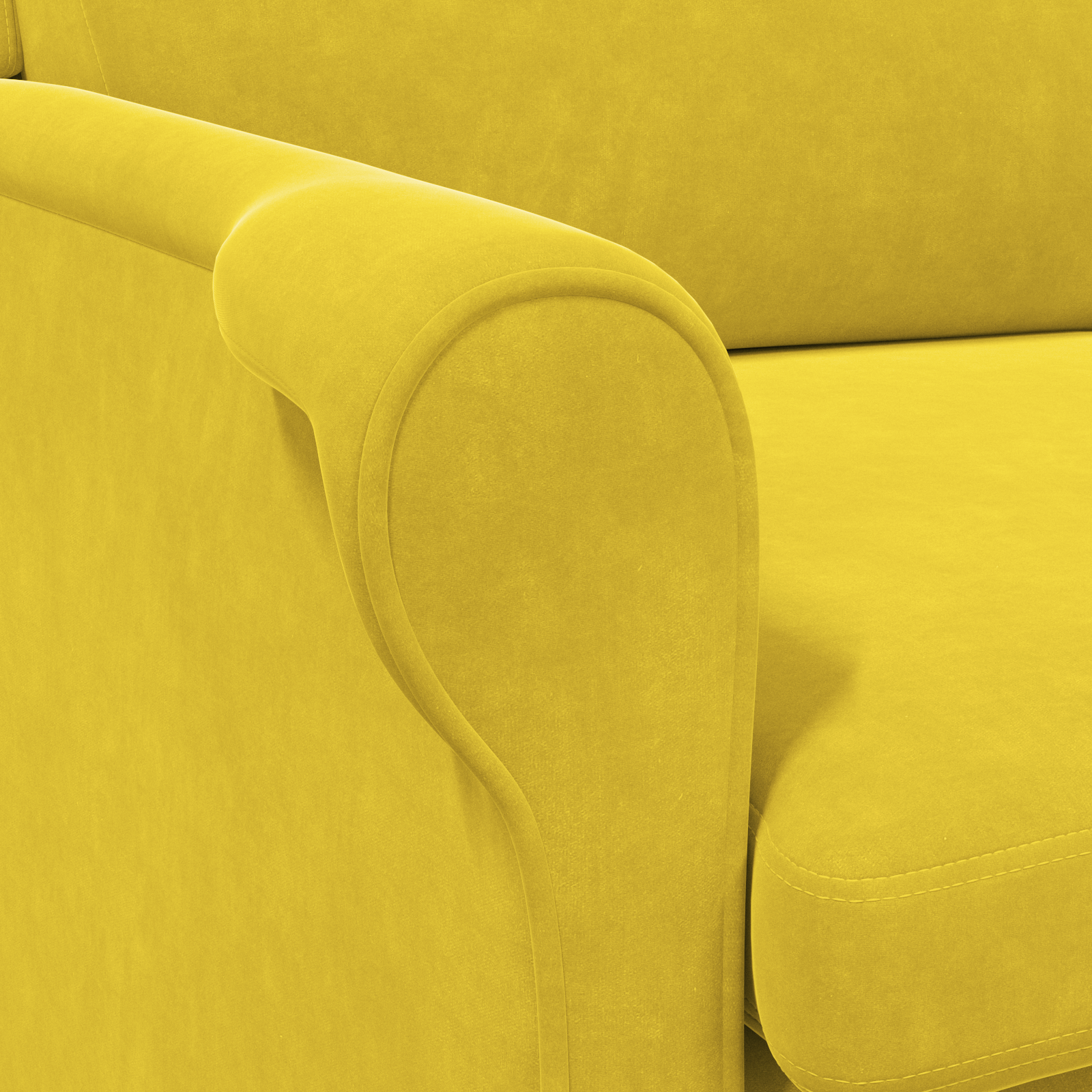 Yellow Armchair Yellow Textile, Wood Standard Yellow Armchair - Image 8
