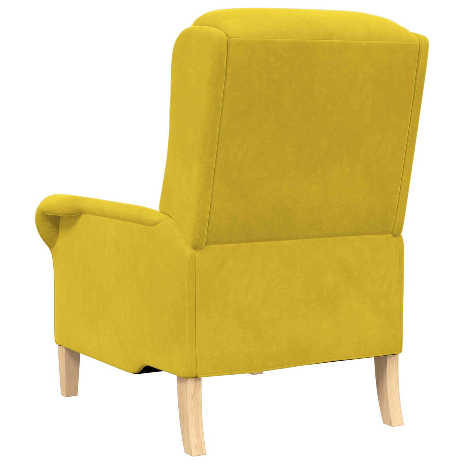 Yellow Armchair Yellow Textile, Wood Standard Yellow Armchair - Image 6